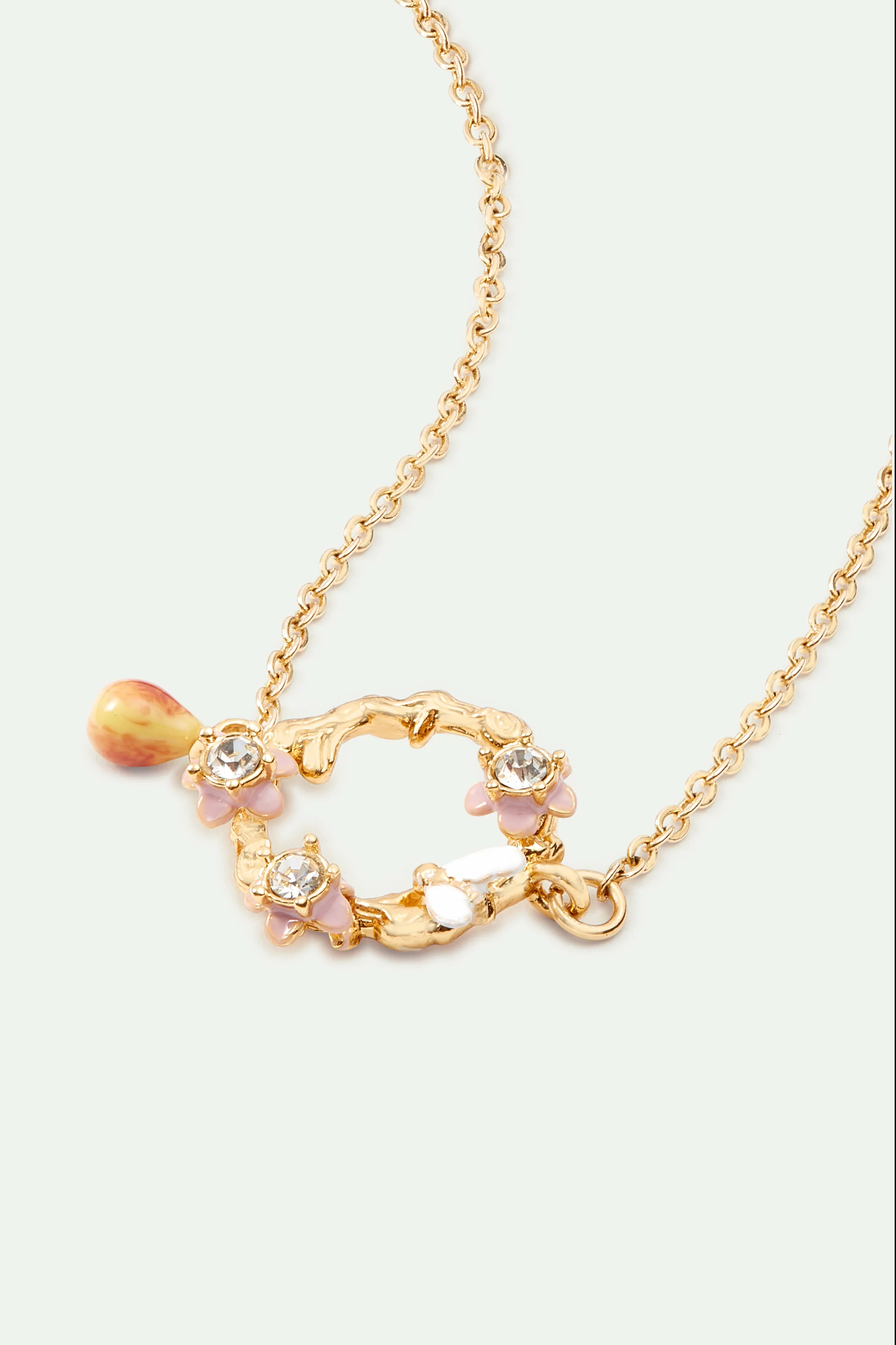 Bracelet fin fleurs de pommier, poire et abeille - Image 3