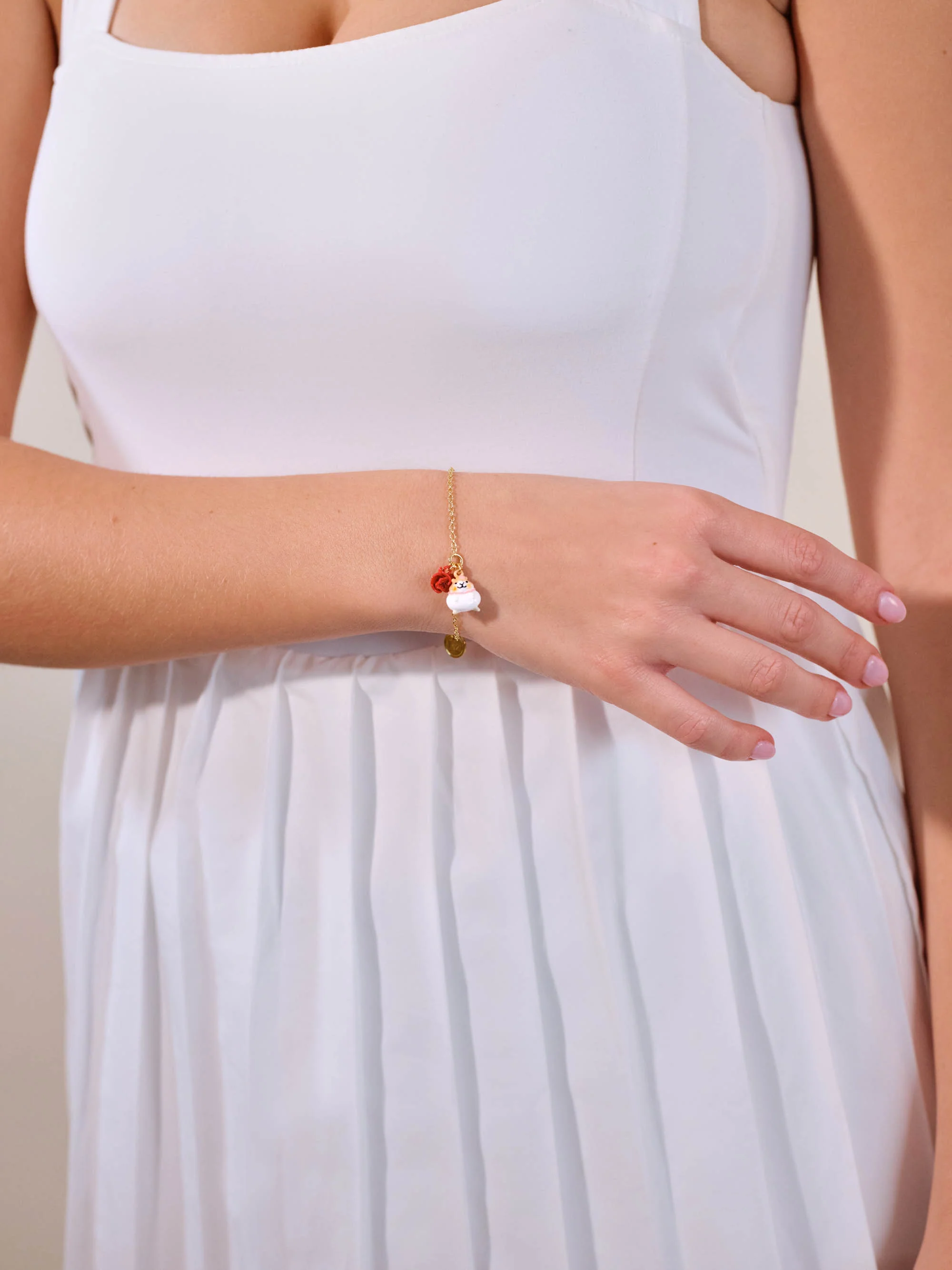 Bracelet fin hamster et coquelicot - Image 2