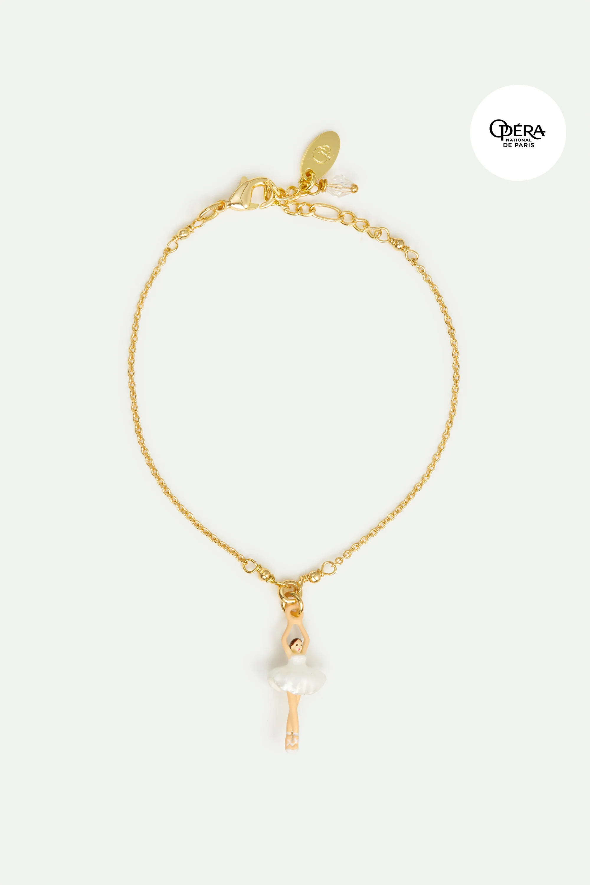 Bracelet fin mini Ballerine en tutu blanc