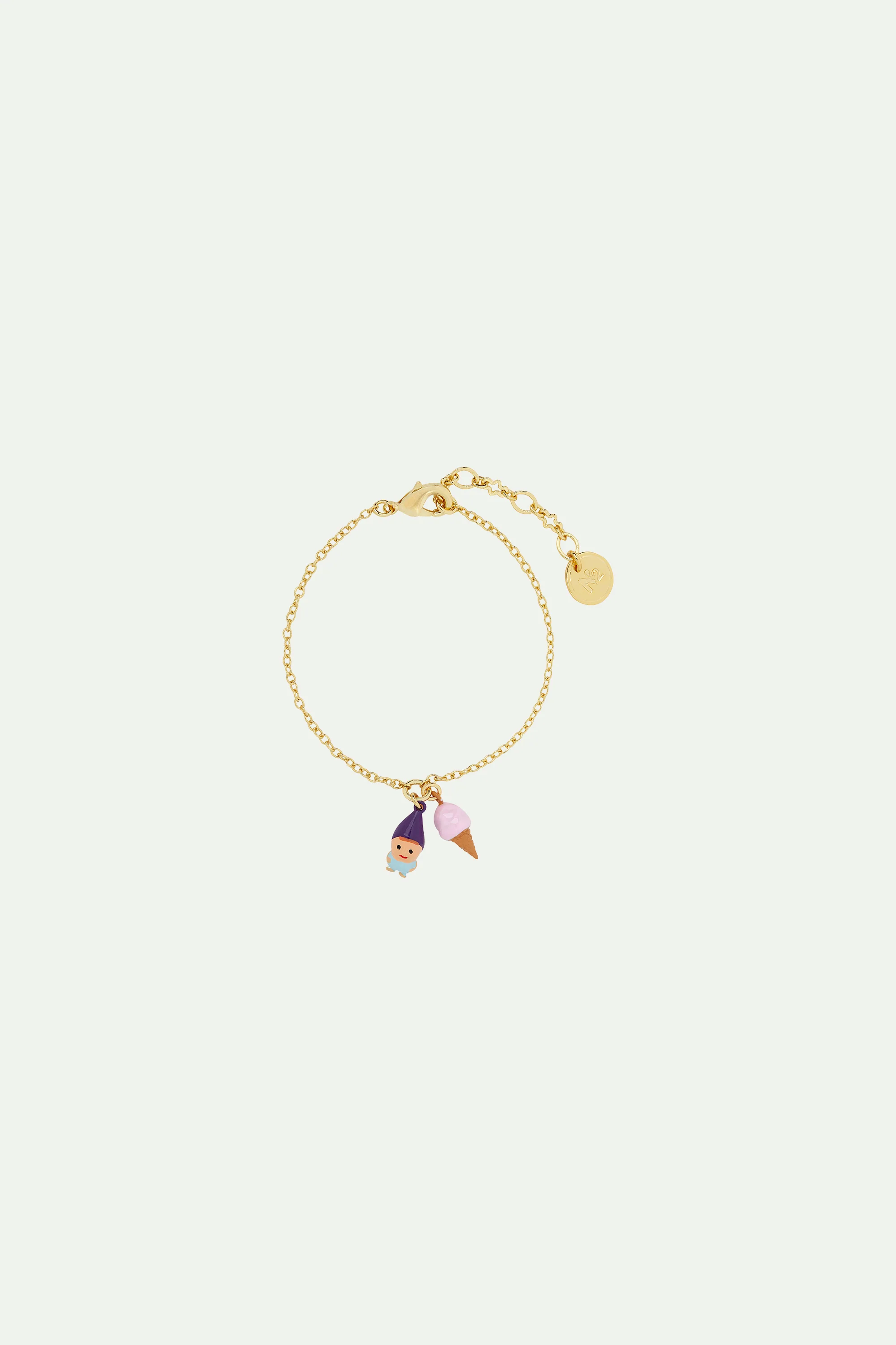 Bracelet fin nain de jardin et glace Ă l'italienne