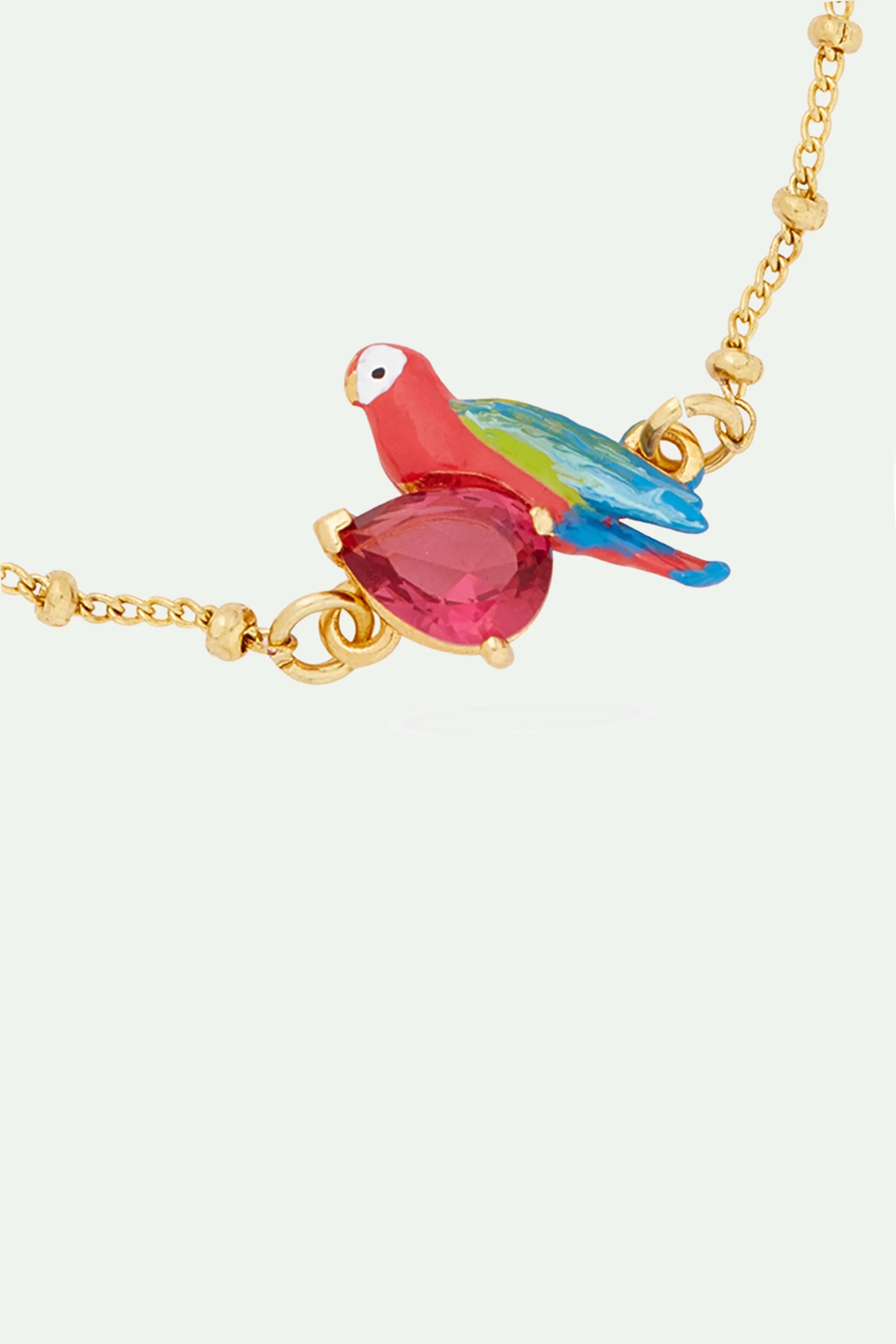 Bracelet fin perroquet et verre facetté - Image 2