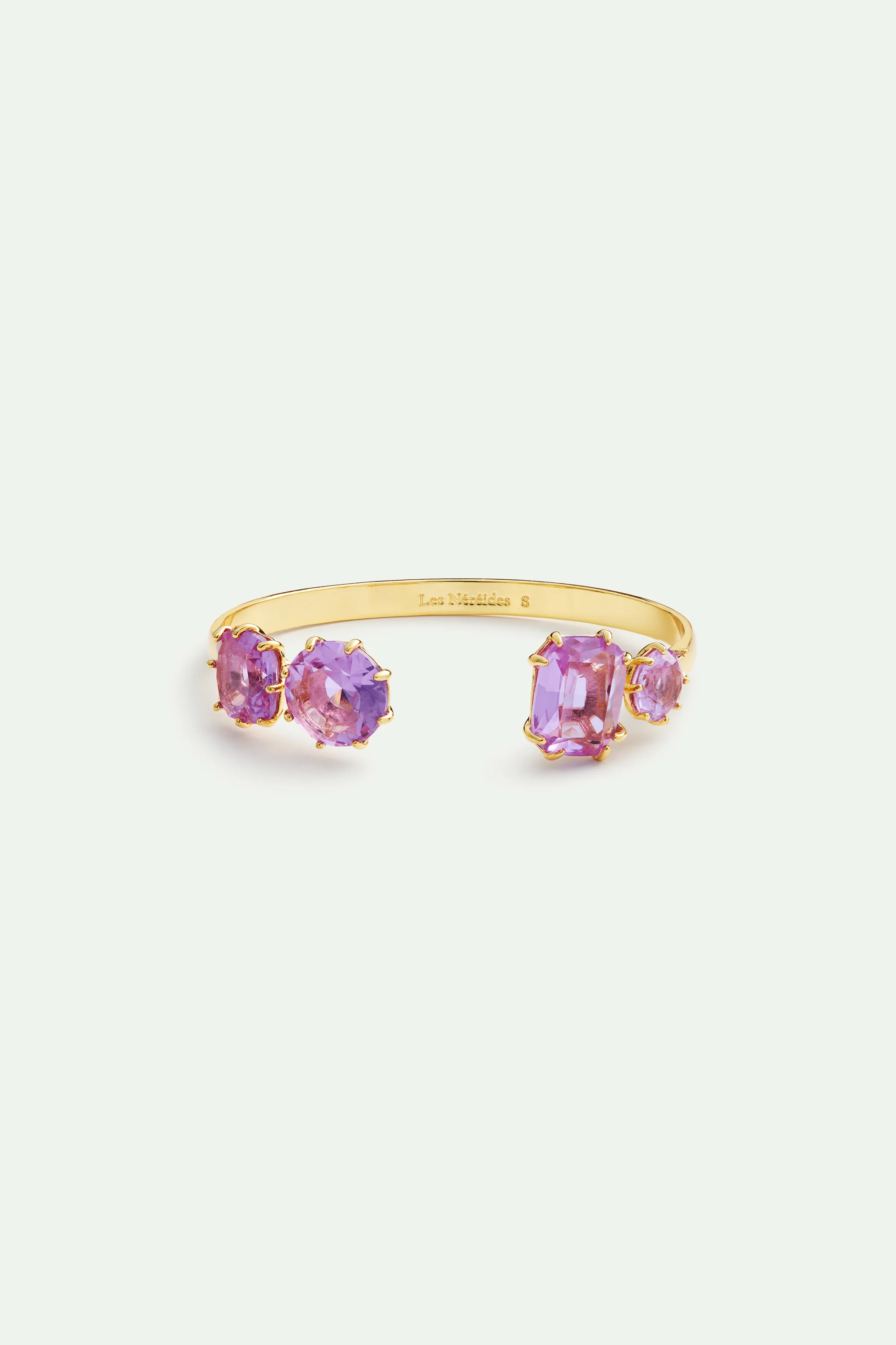 Bracelet jonc 4 pierres La Diamantine lavande - Image 3