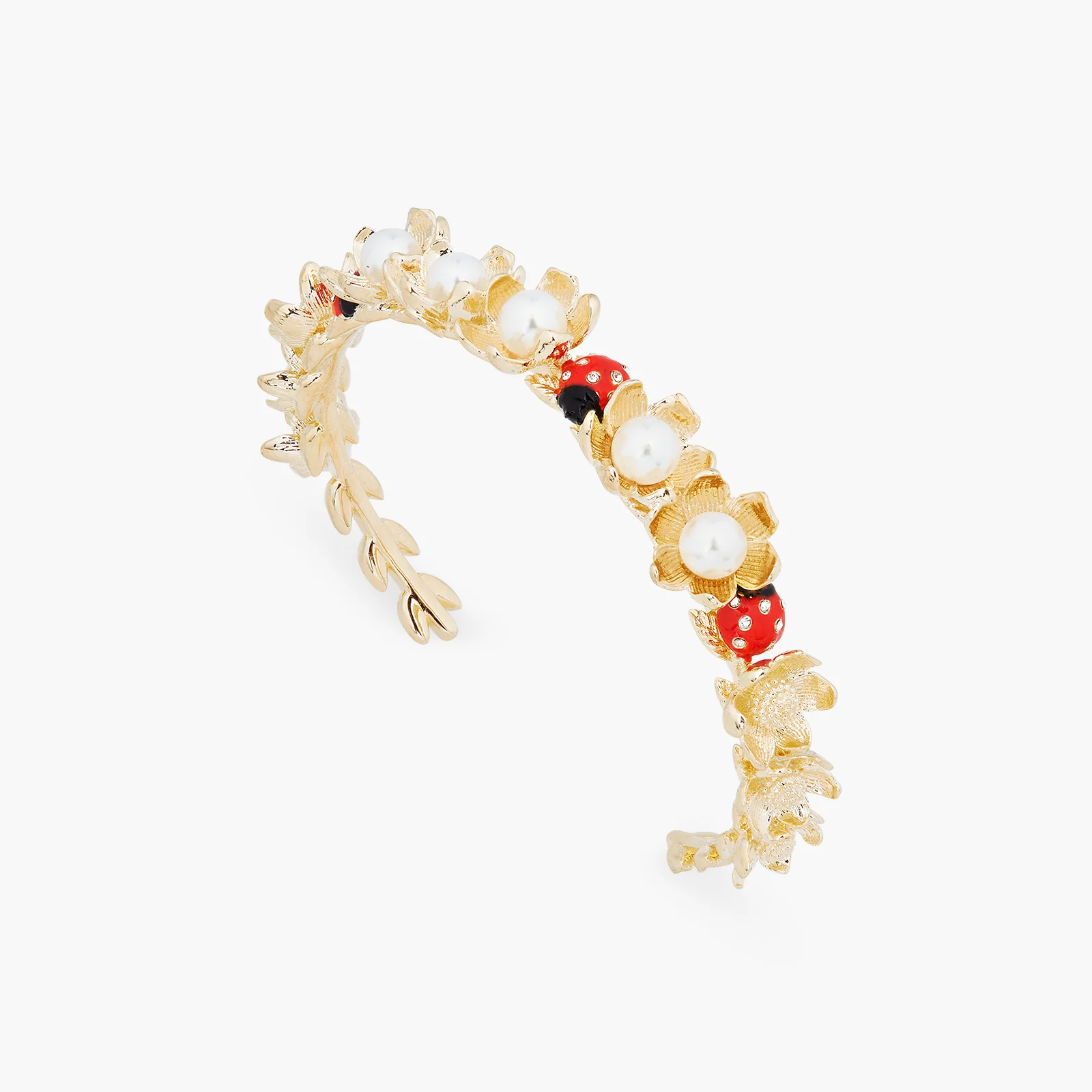 Bracelet jonc coccinelles et anémones des bois - Image 2