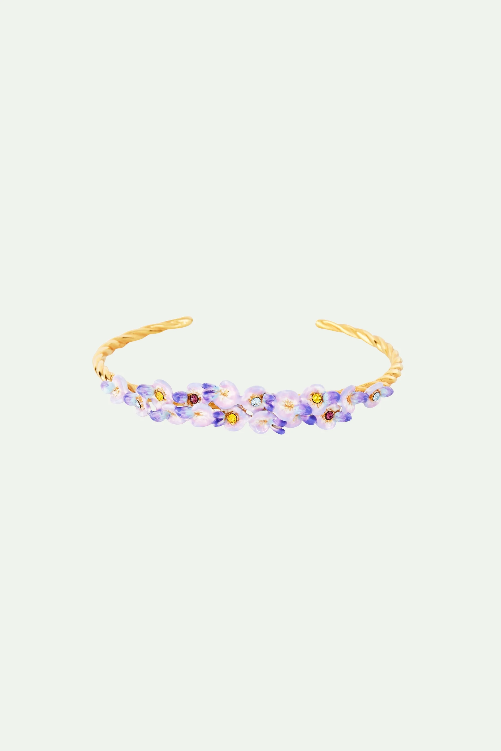 Bracelet jonc fleurs de glycine - Image 2