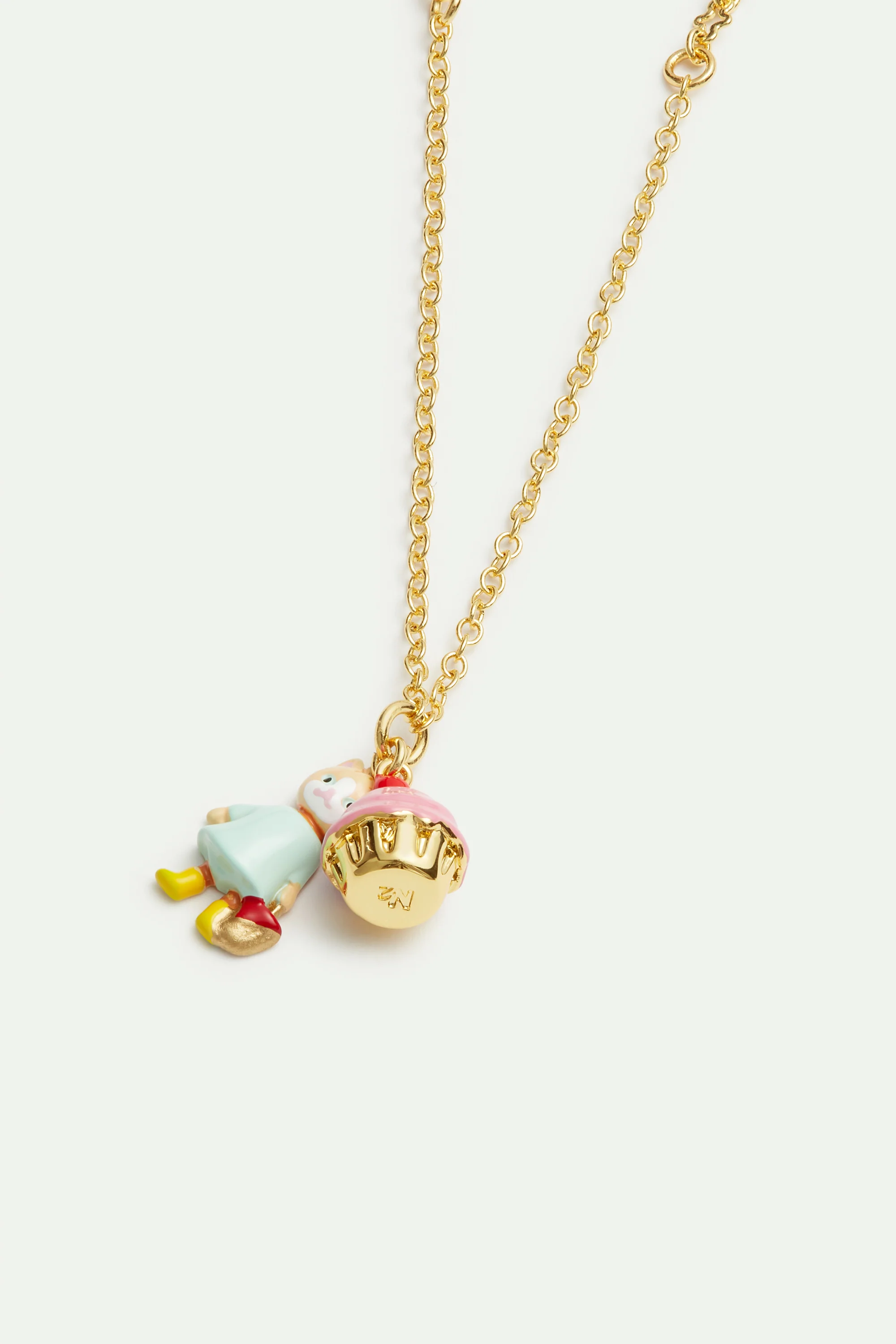 Bracelet pendentif chat roux et patisserie - Image 2