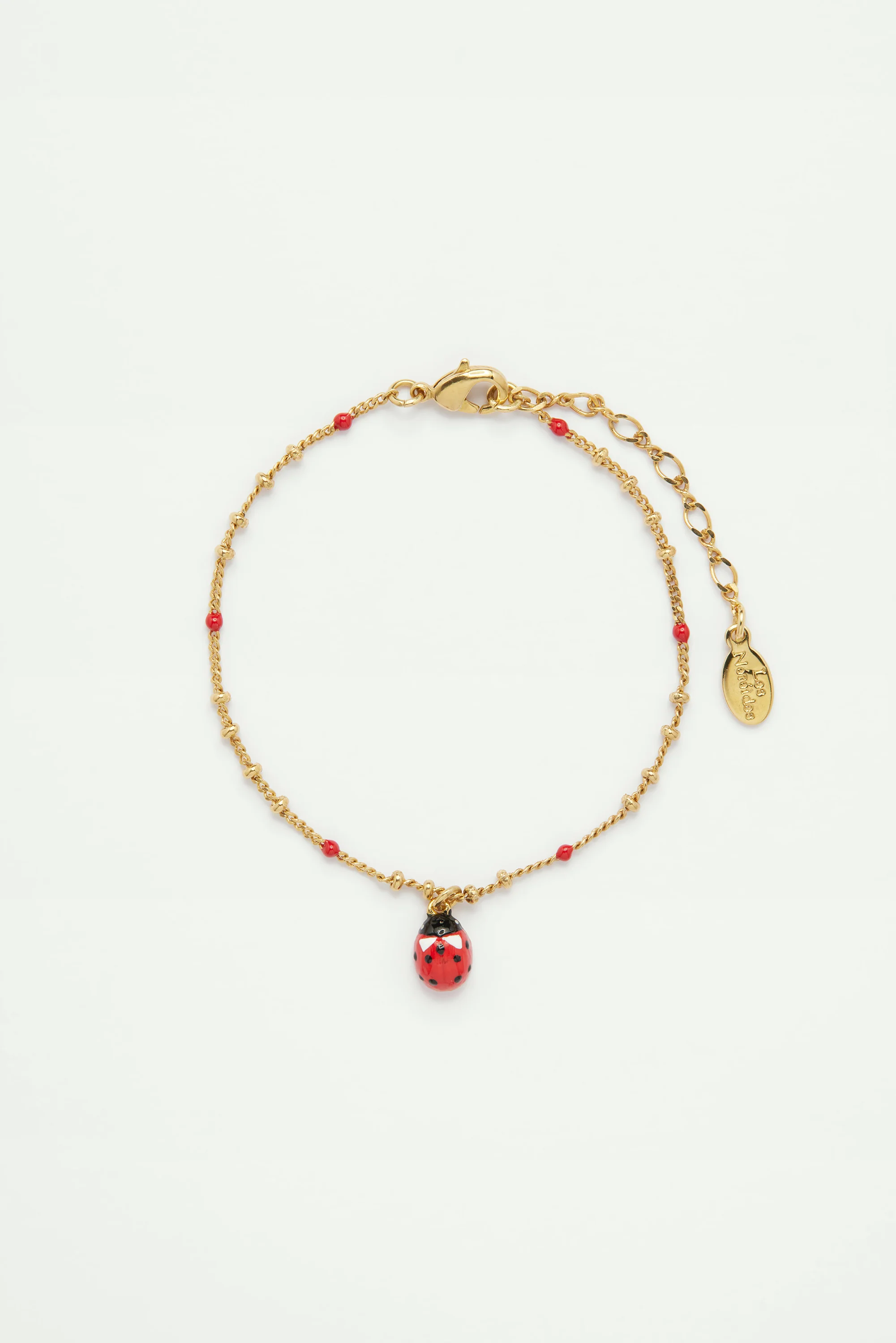 Bracelet pendentif coccinelle