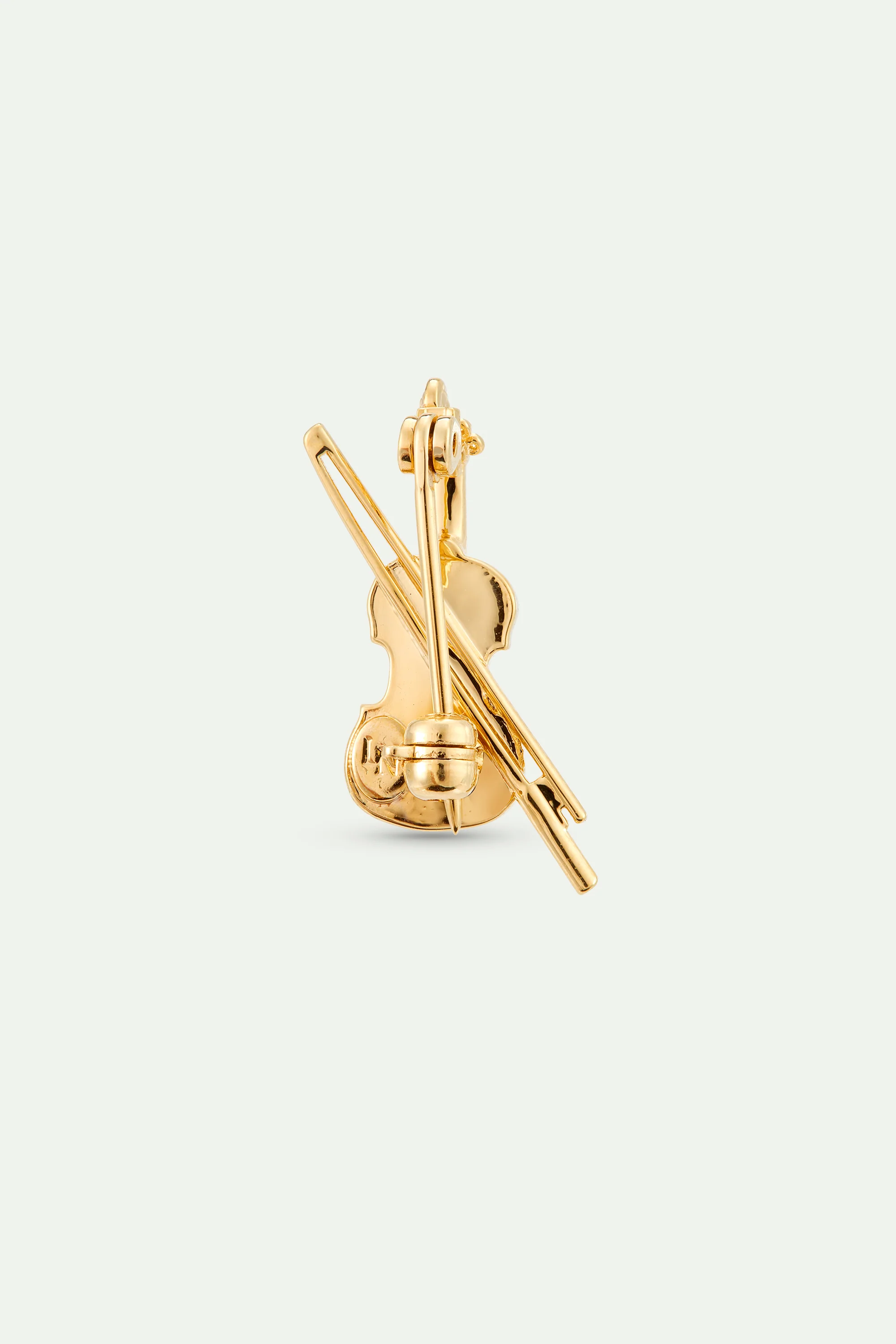 Broche violoncelle doré - Image 3
