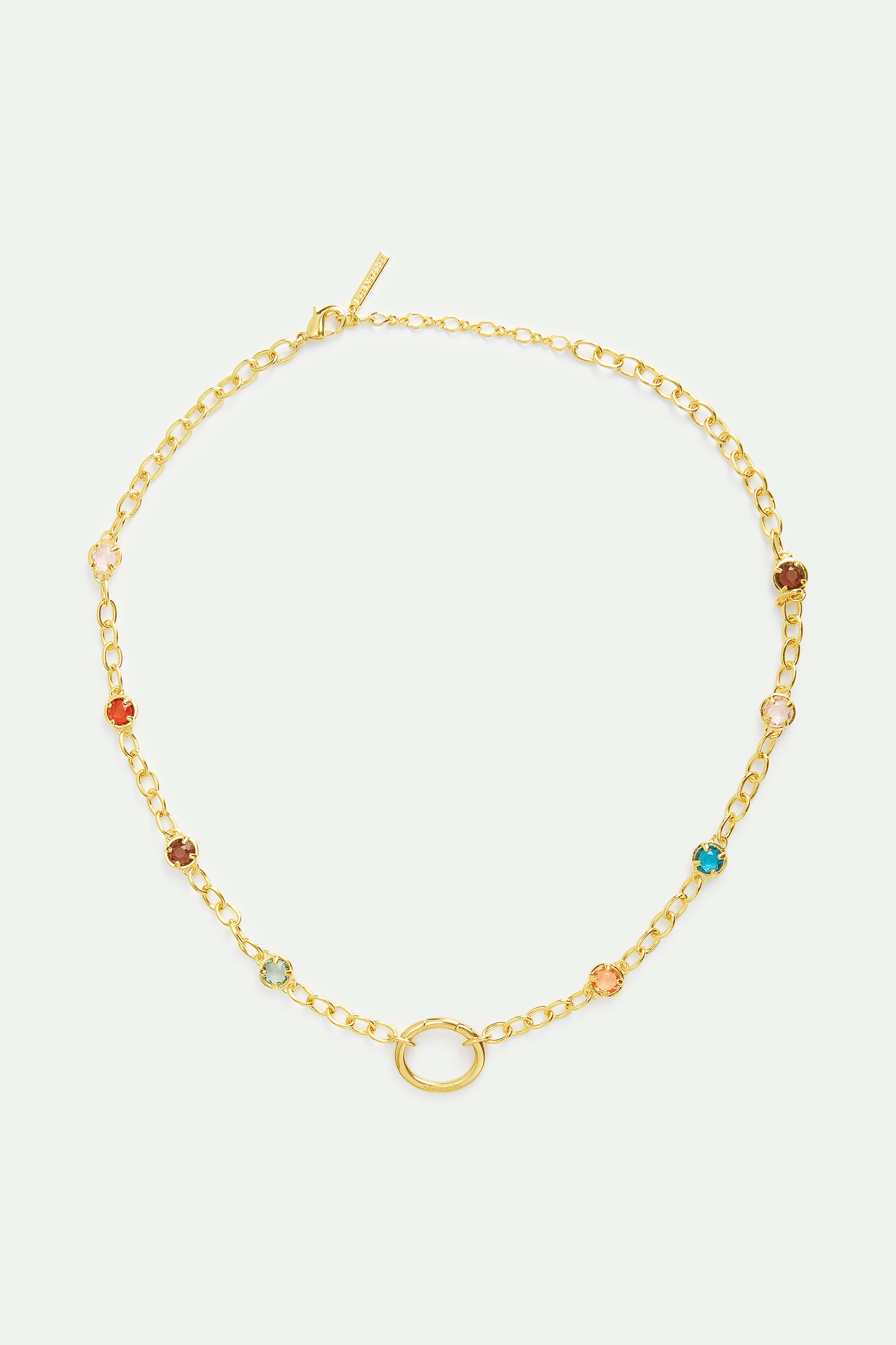 Chaine pour collier pendentif et cristaux multicolores - Image 4