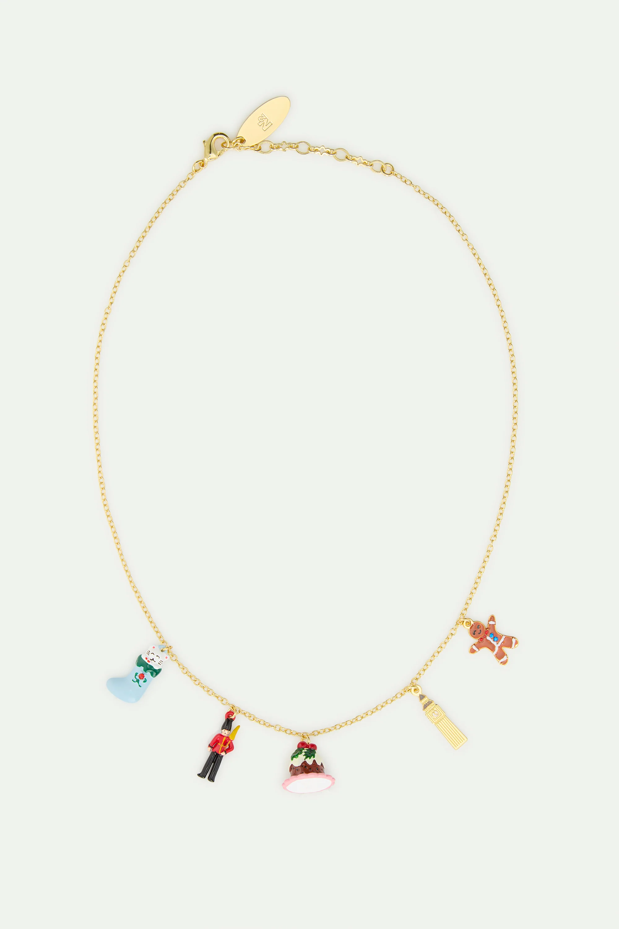 Collier charm's chausette de noël, garde royal, pudding, Big ben et pain d'épices - Image 4
