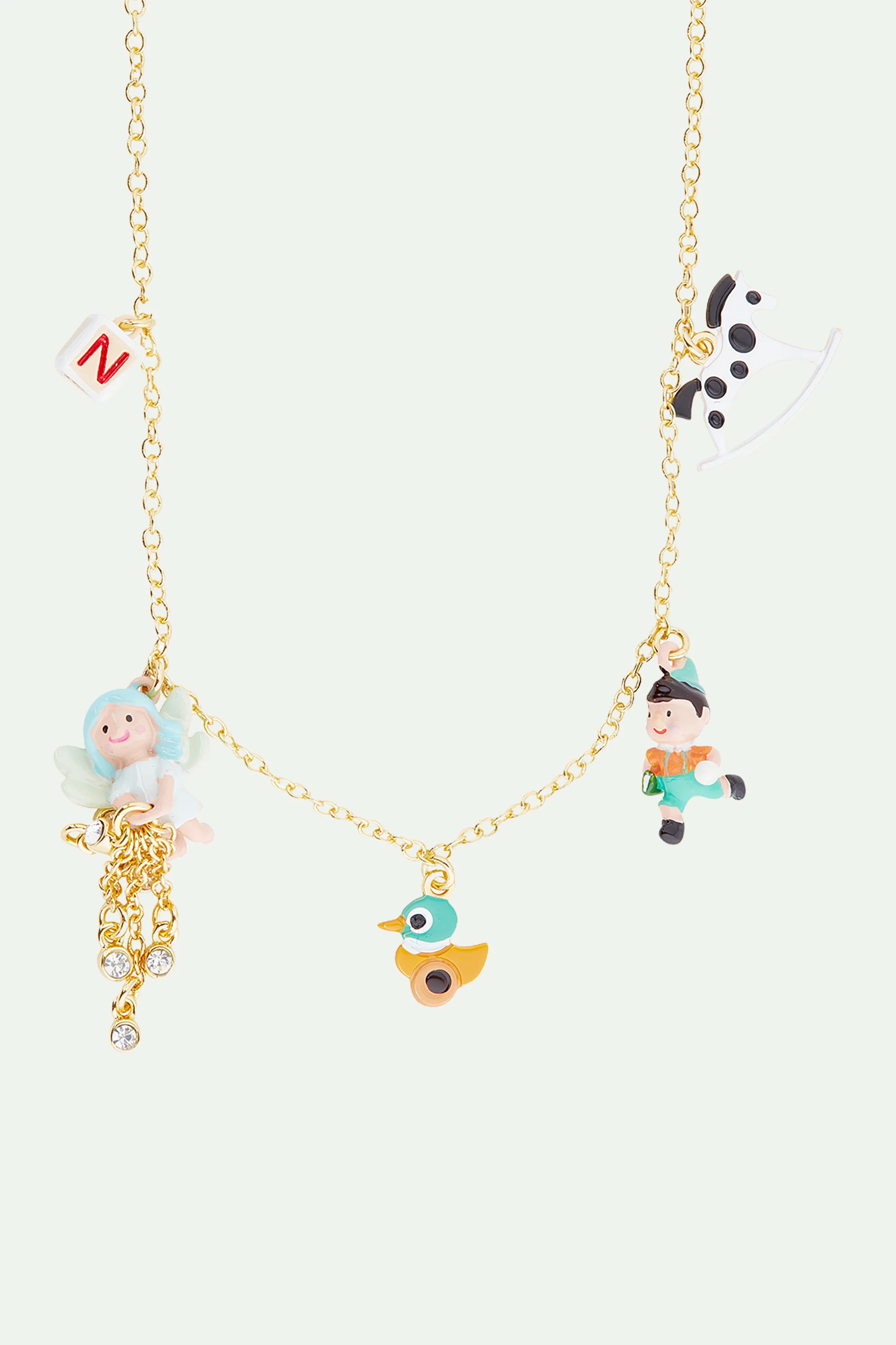 Collier charm's Pinocchio et univers magique