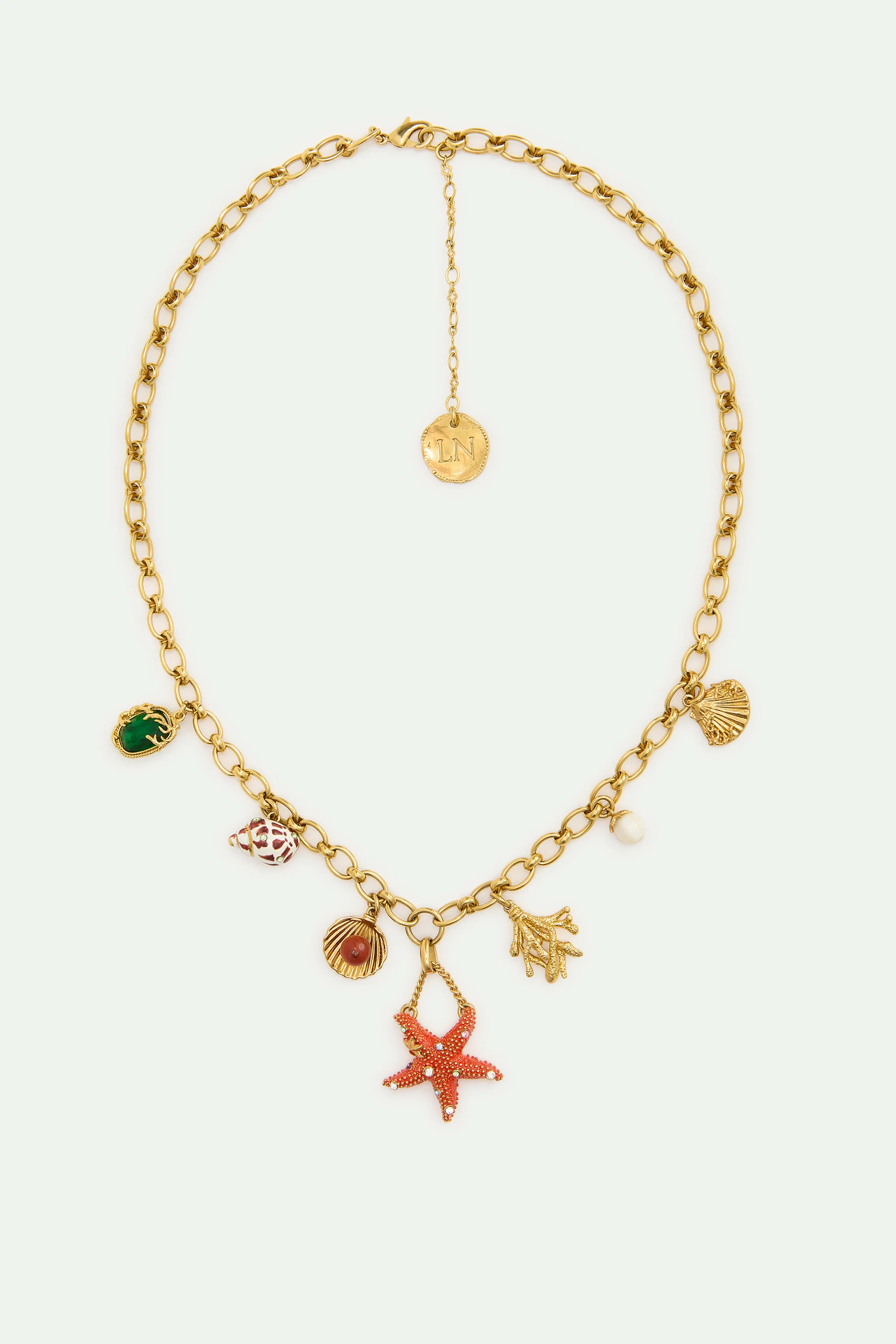 Collier doré étoile de mer et pendentifs coquillages - Image 4