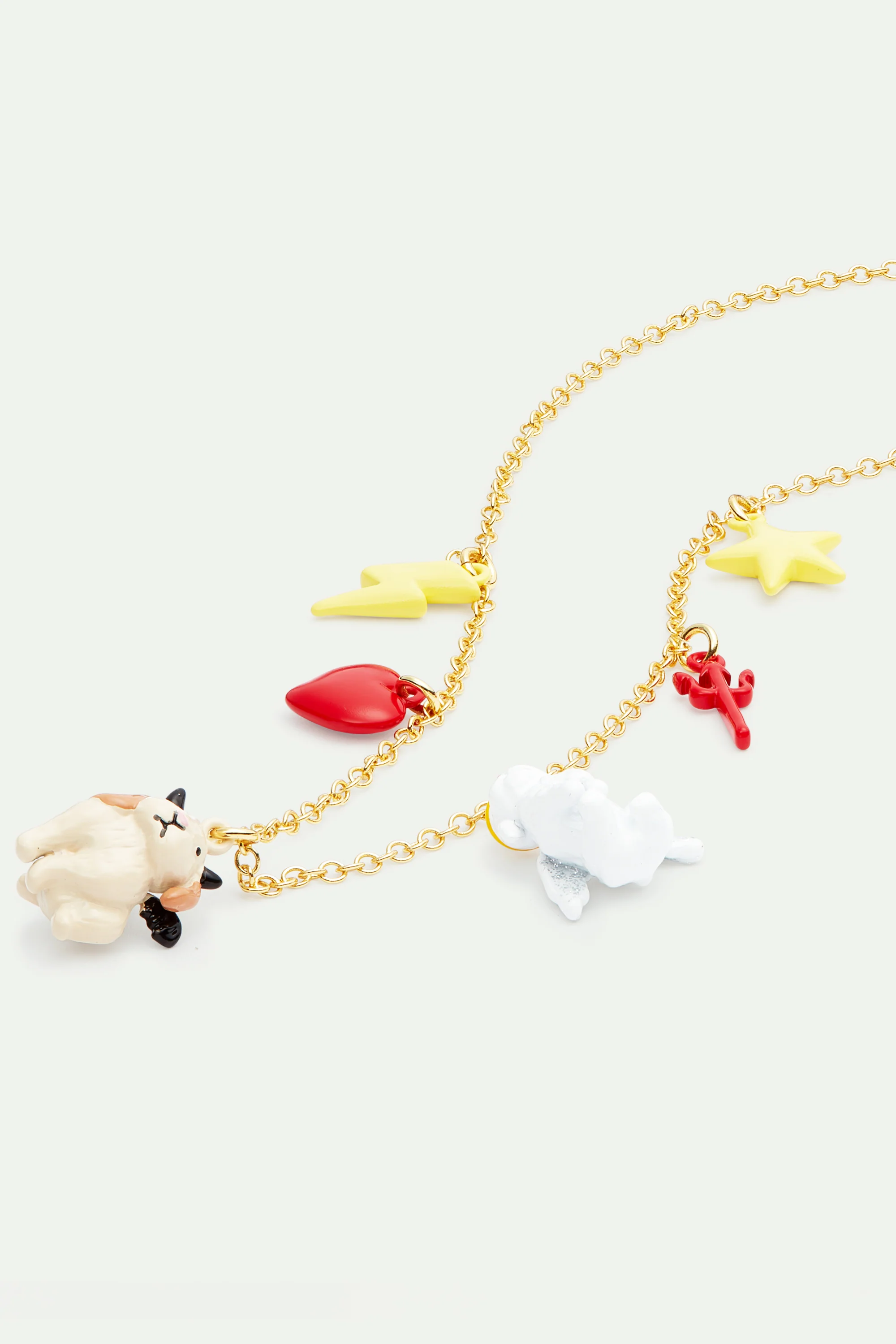 Collier fin lapin ange et lapin démon - Image 2
