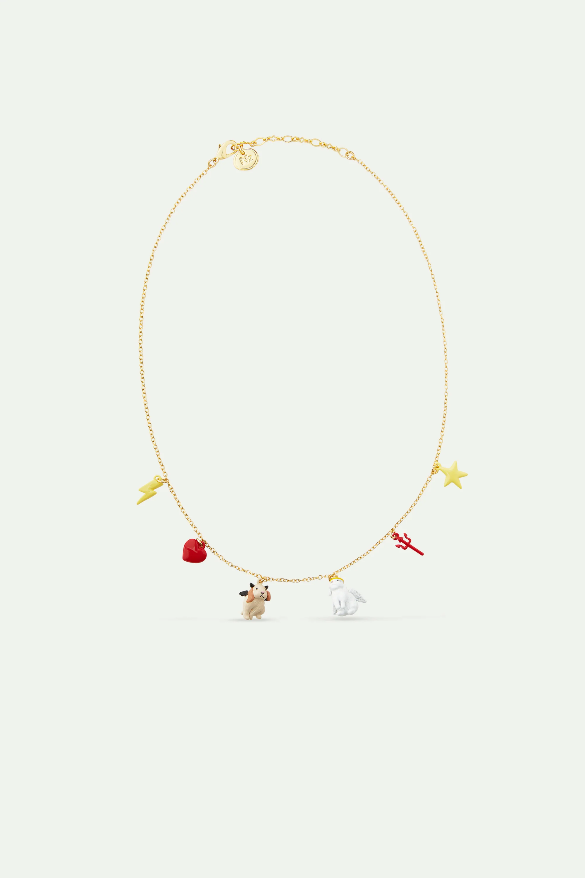 Collier fin lapin ange et lapin démon - Image 3
