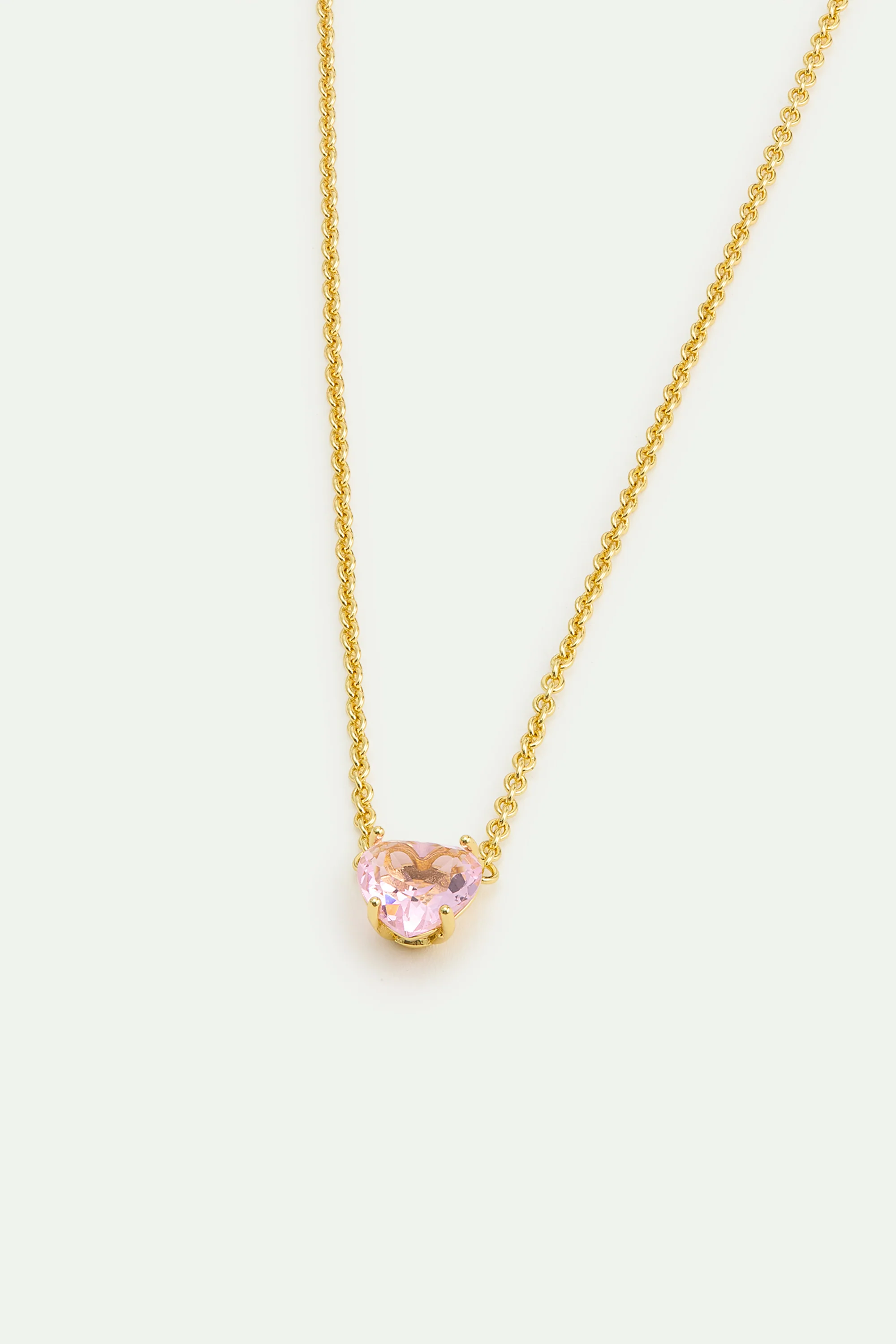 Collier fin pierre cœur La Diamantine Rosa Centifolia - Image 3