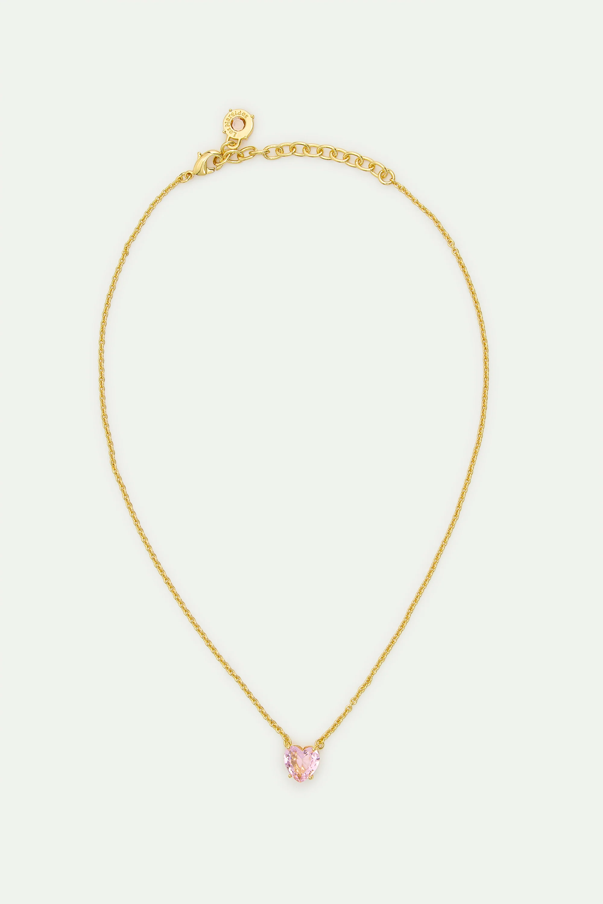 Collier fin pierre cœur La Diamantine Rosa Centifolia - Image 4