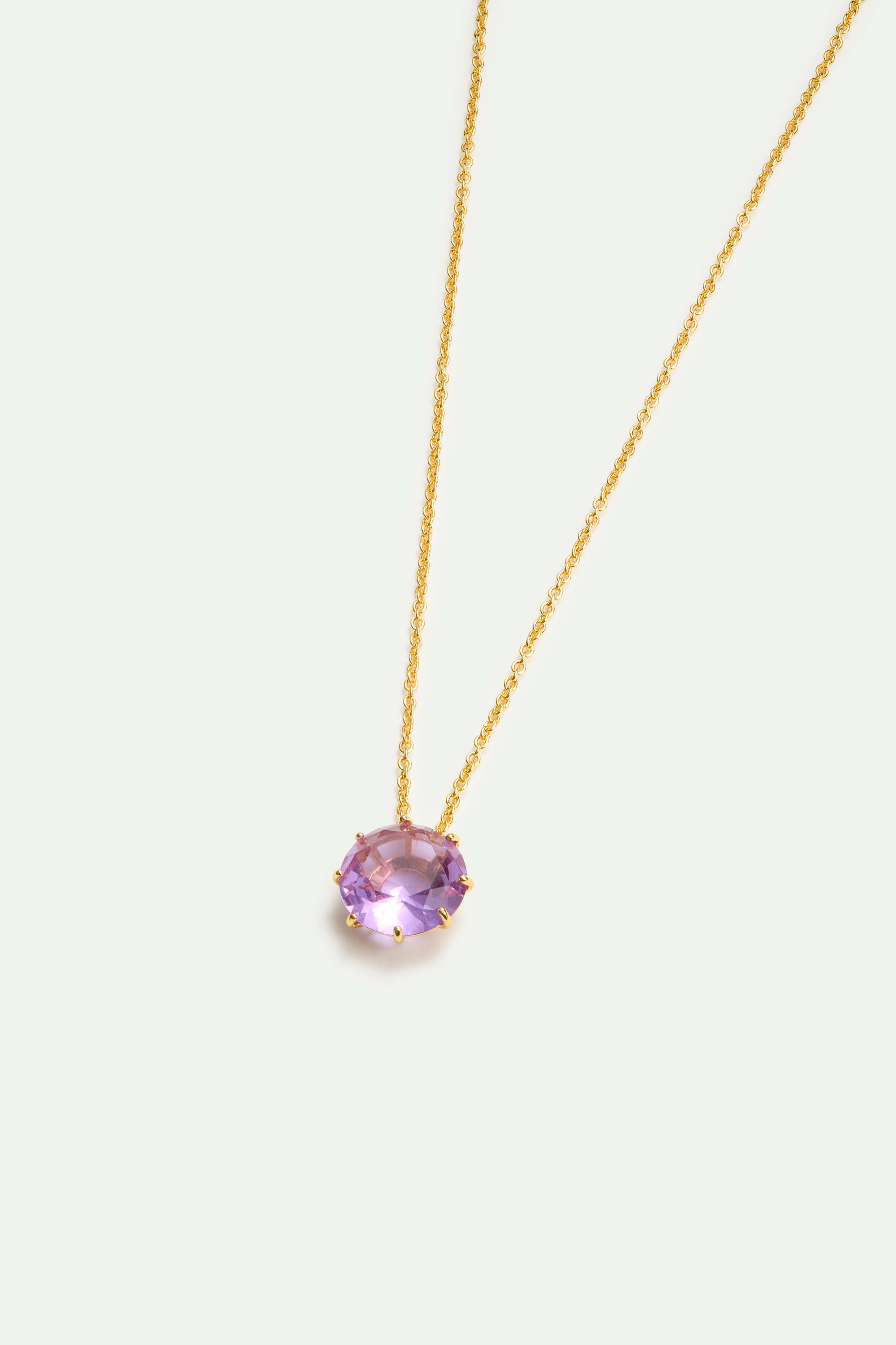 Collier fin pierre ronde la diamantine lavande - Image 3