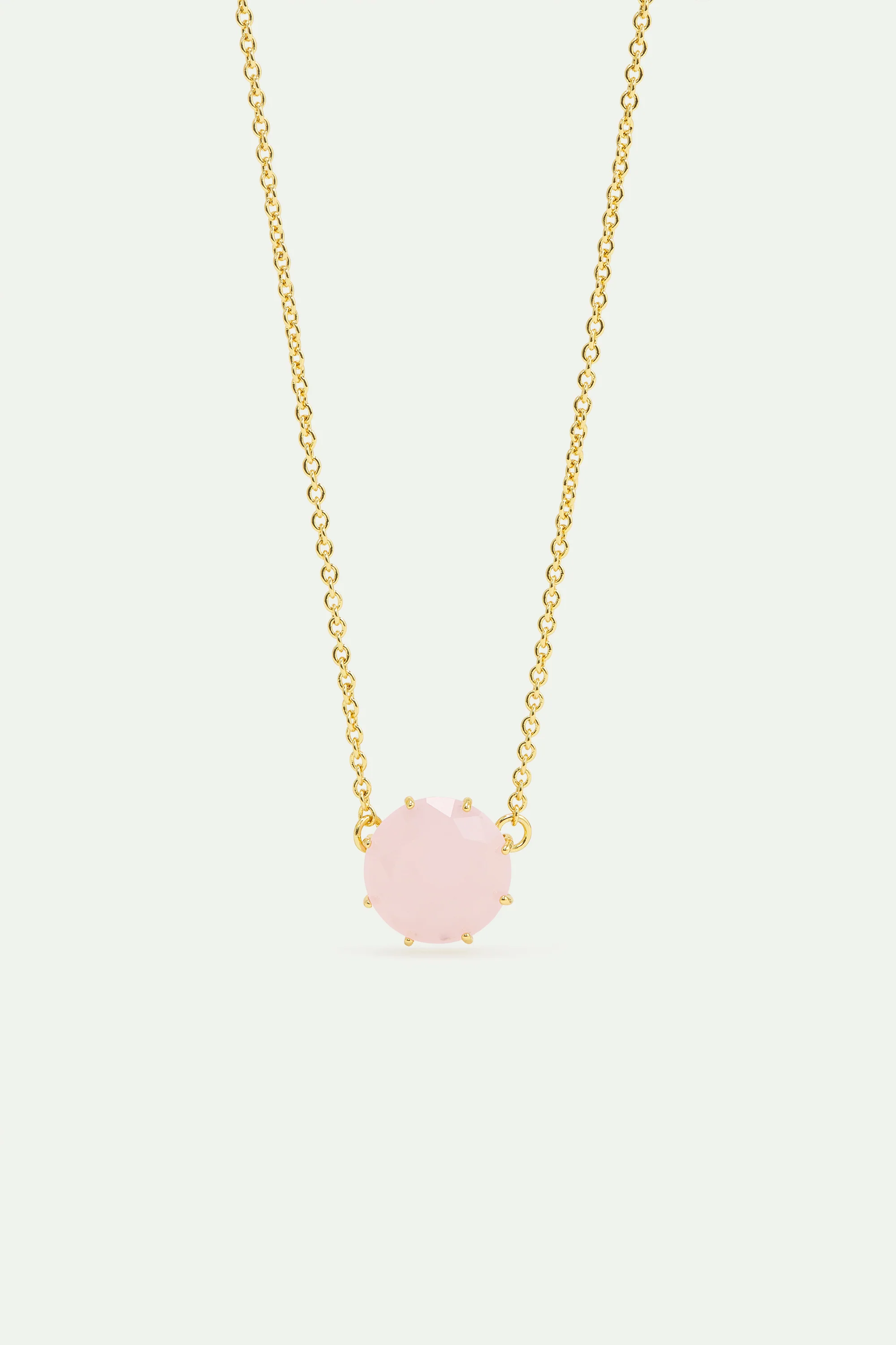 Collier fin pierre ronde La Diamantine Rosa Centifolia