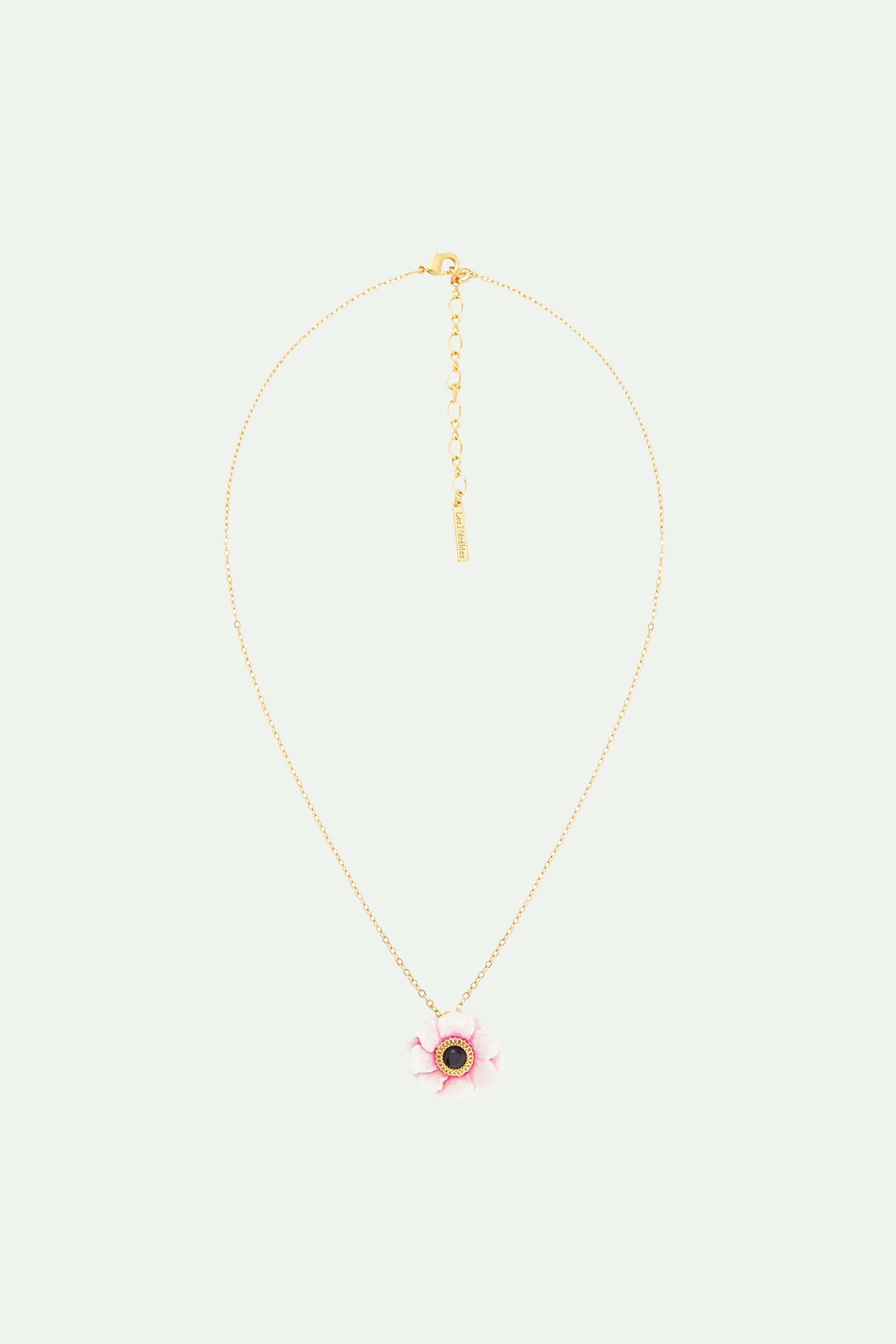 Collier fin pivoine rose - Image 2