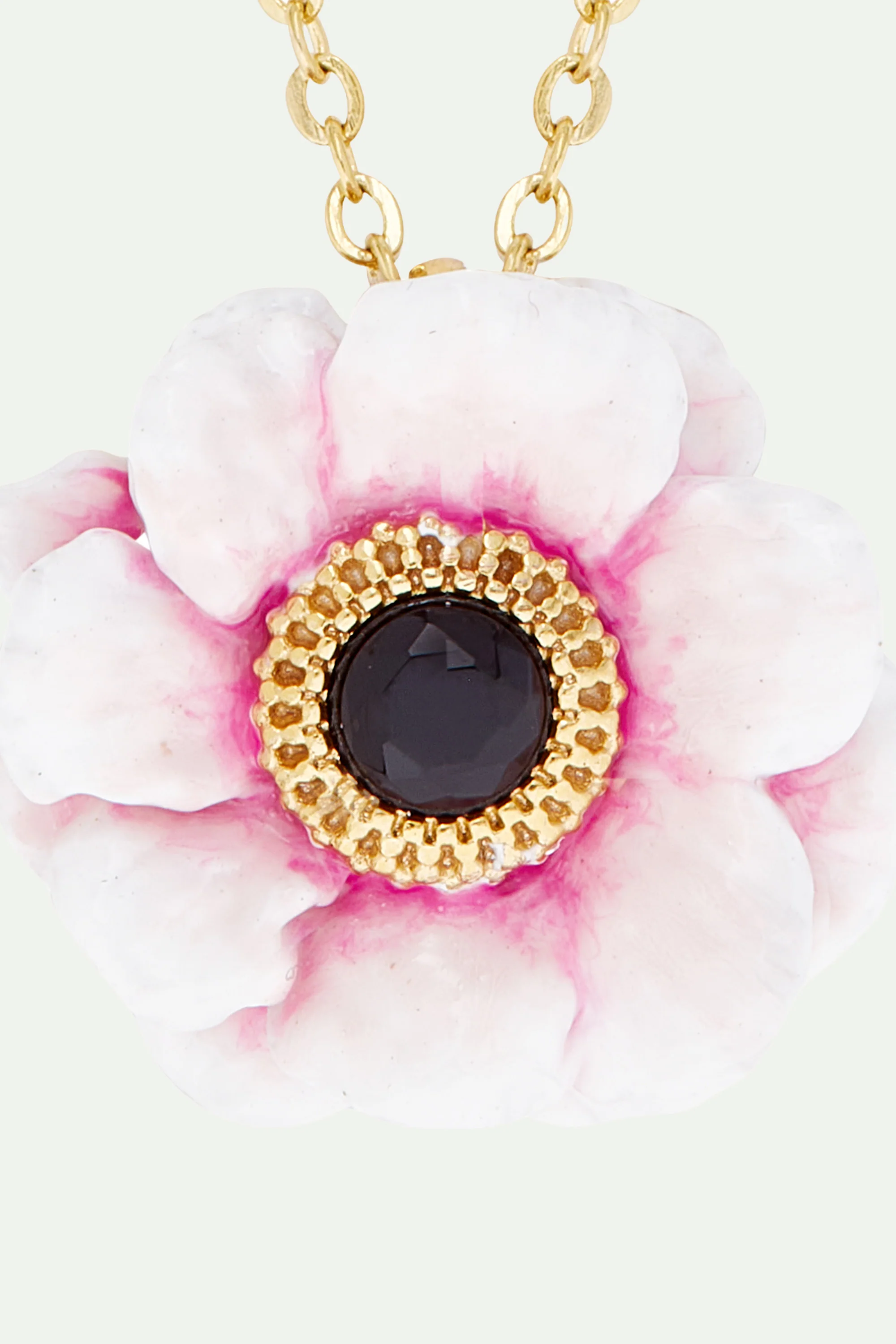 Collier fin pivoine rose - Image 3