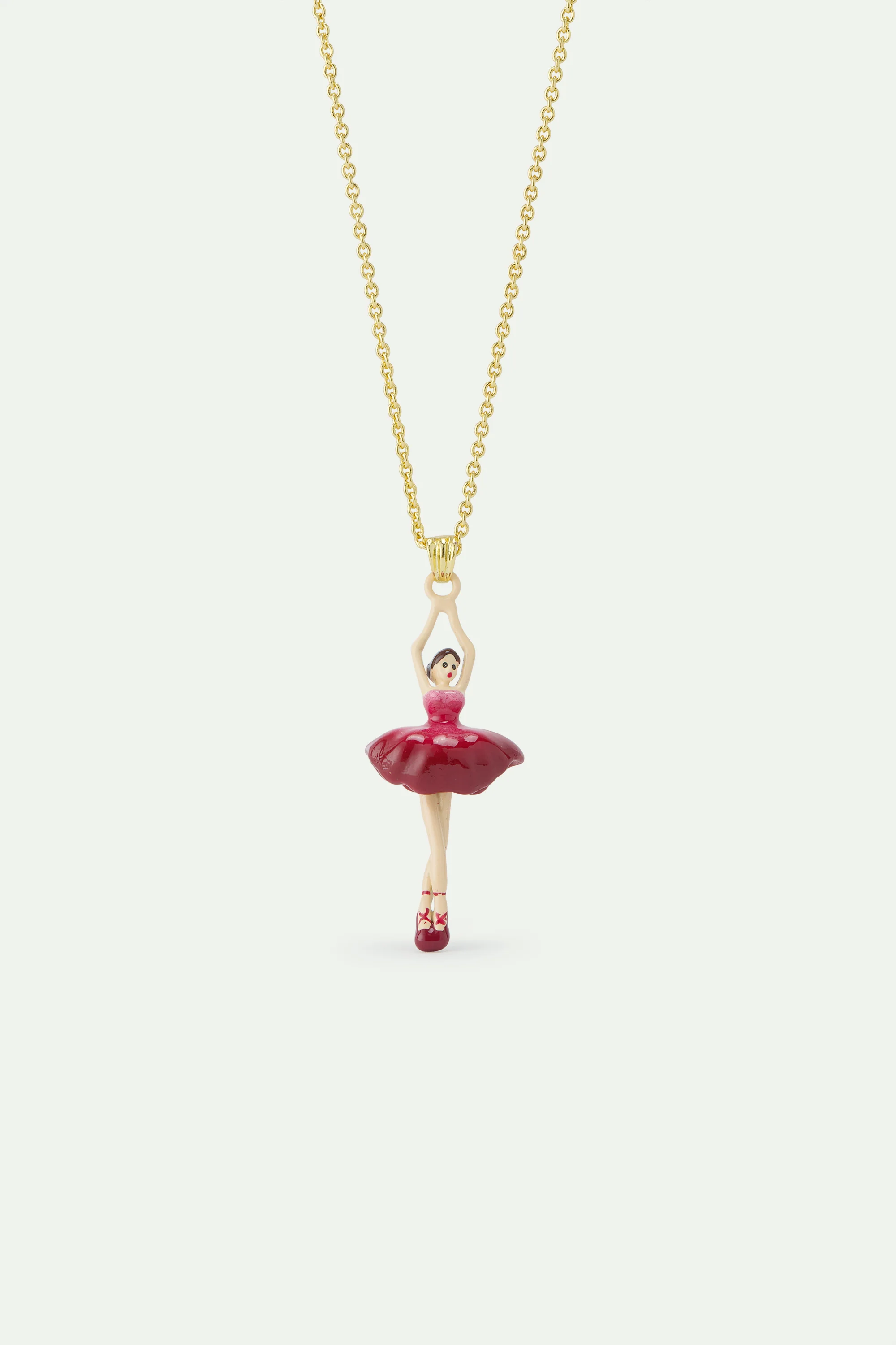 Collier pendentif Ballerine tutu dégradé de rose