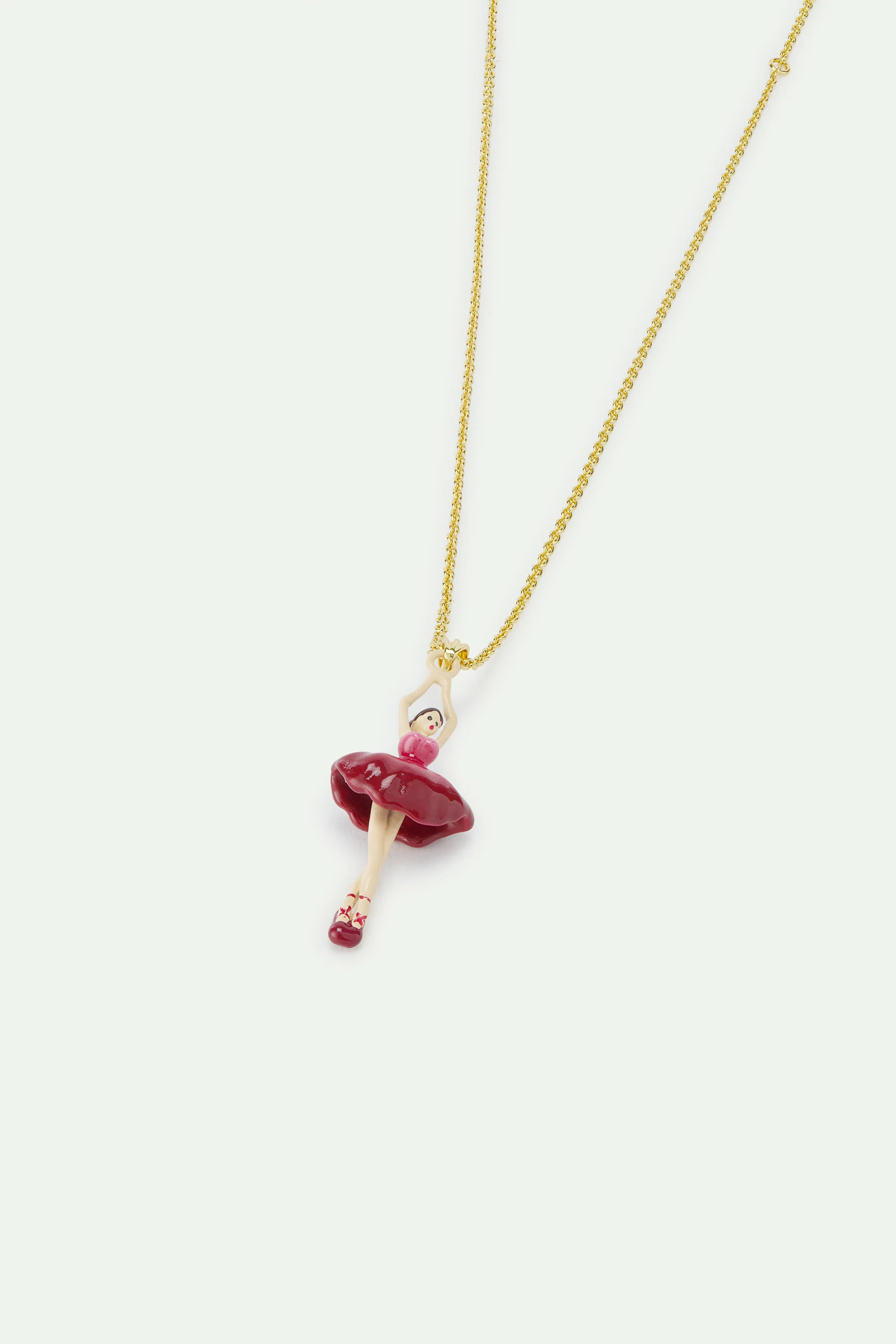 Collier pendentif Ballerine tutu dégradé de rose - Image 3