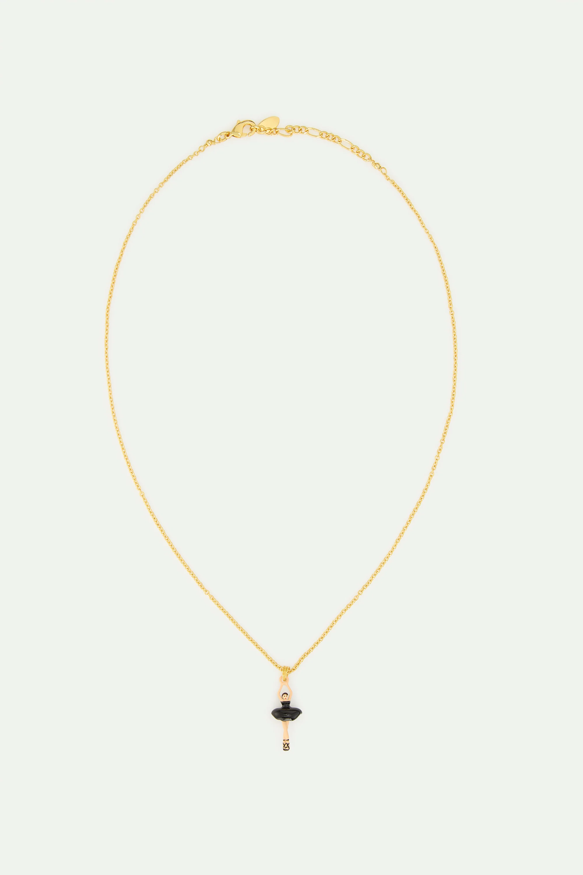 Collier pendentif Ballerine tutu noir et perle de culture - Image 3