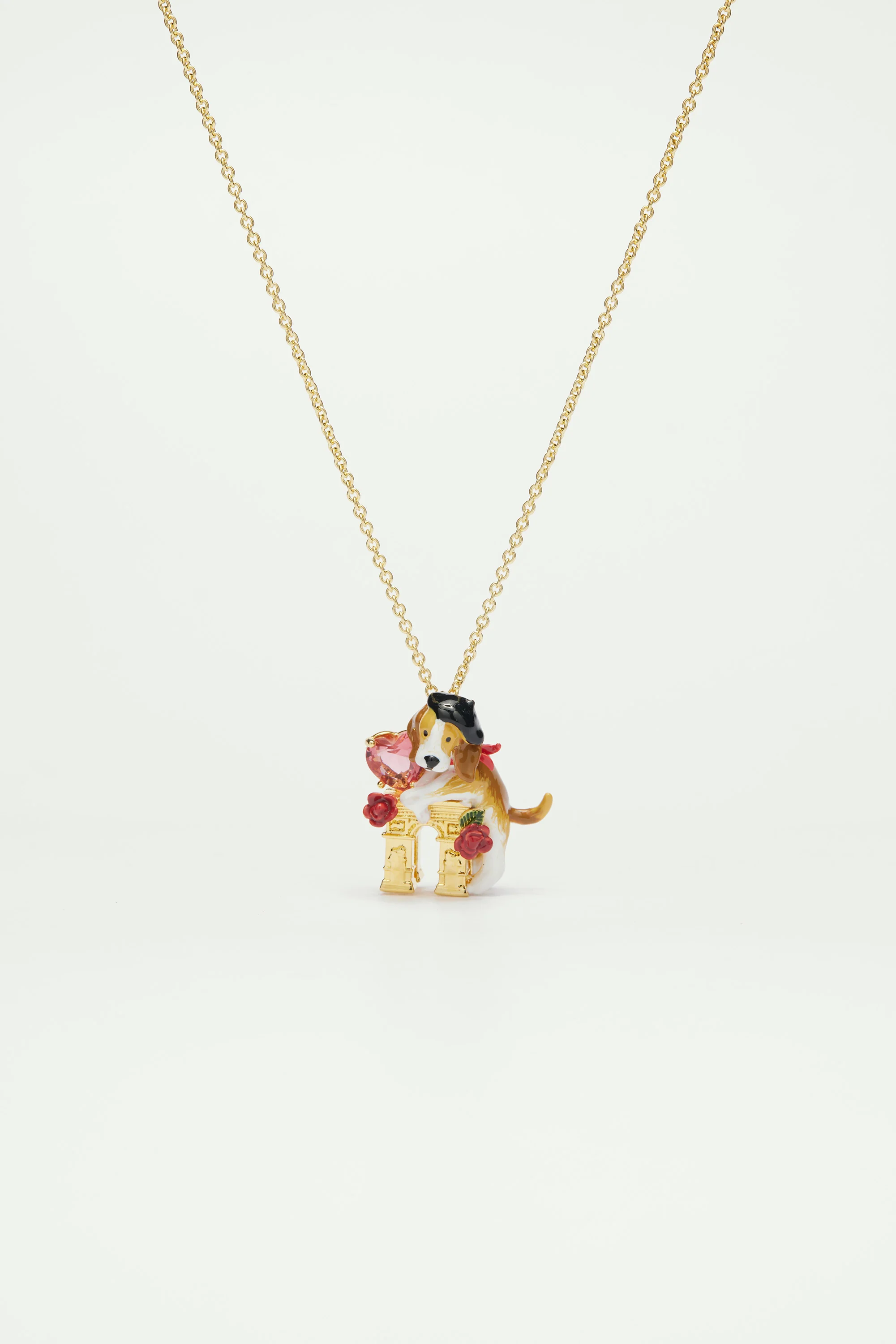 Collier pendentif beagle et Arc de Triomphe