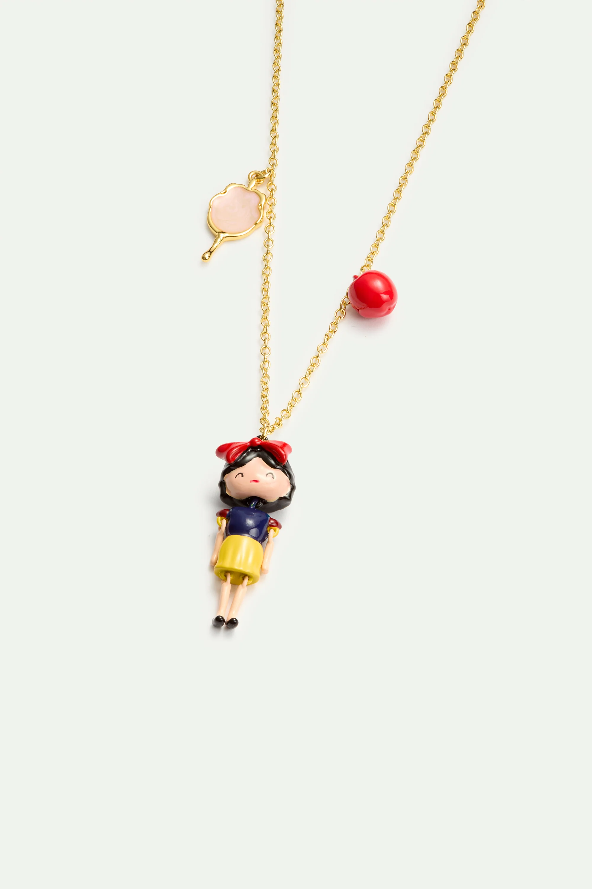 Collier pendentif Blanche-Neige, pomme et miroir - Image 3