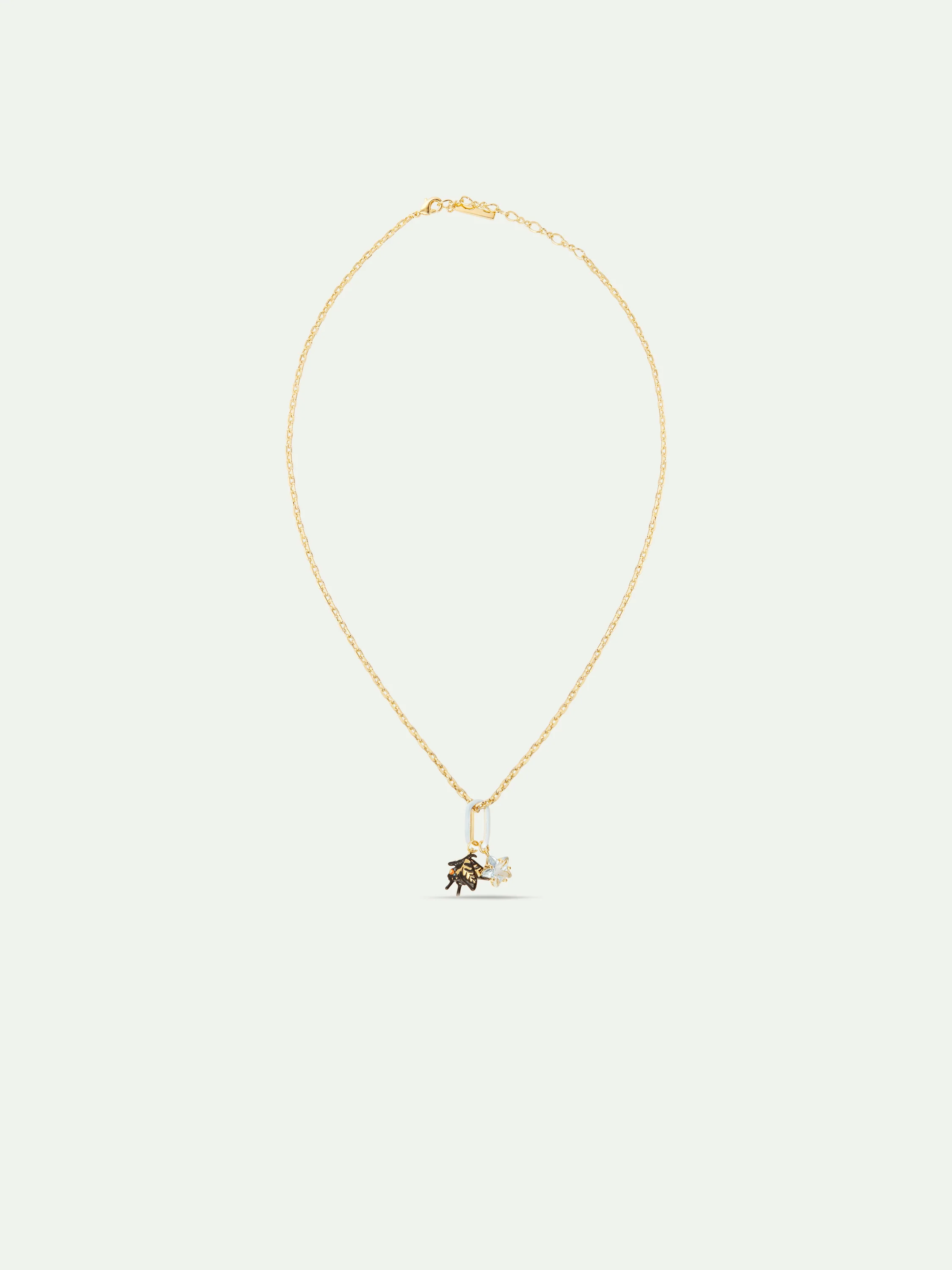 Collier pendentif charm's papillon et étoile facettée - Image 4