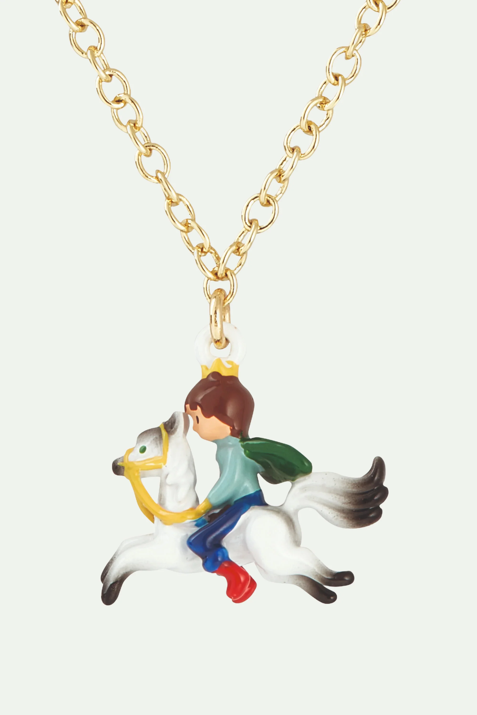 Collier pendentif charm's princesse chevelure enchantée et prince - Image 2
