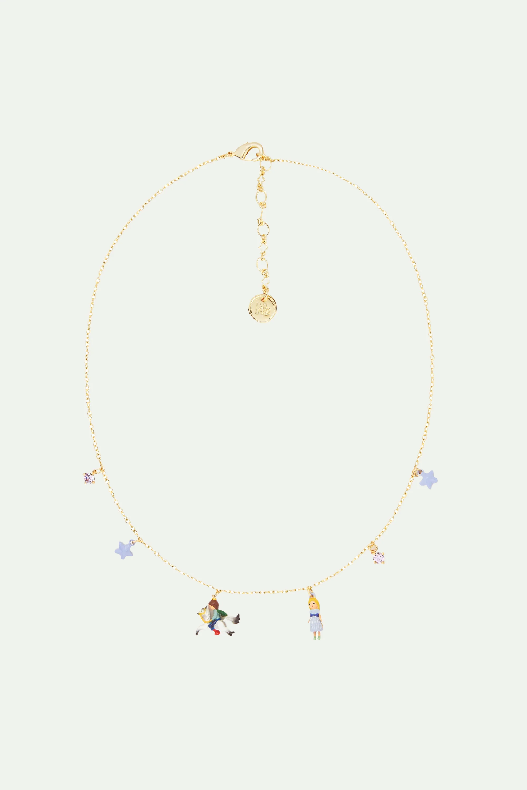 Collier pendentif charm's princesse chevelure enchantée et prince - Image 3