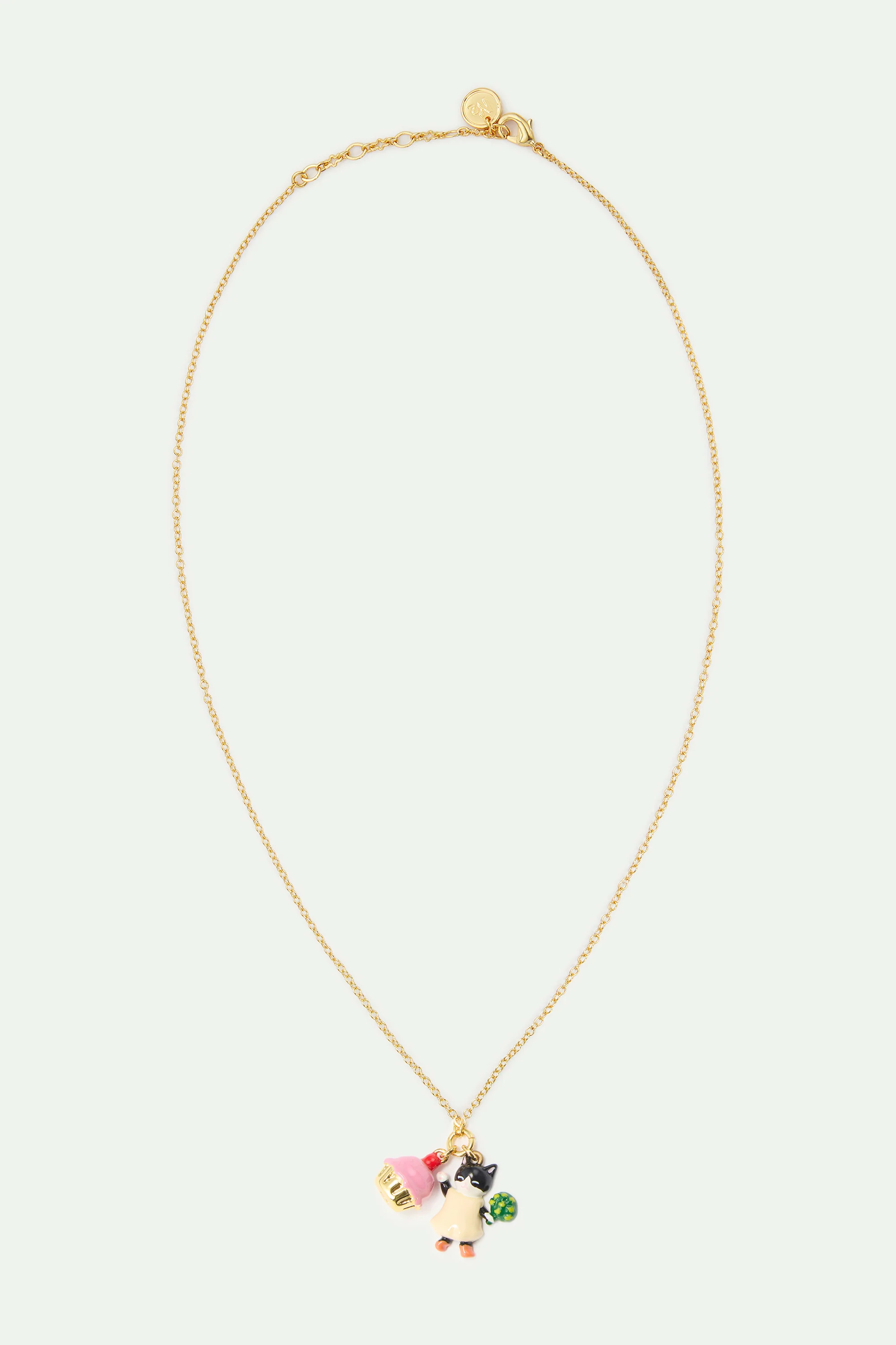 Collier pendentif chaton noir et patisserie - Image 3