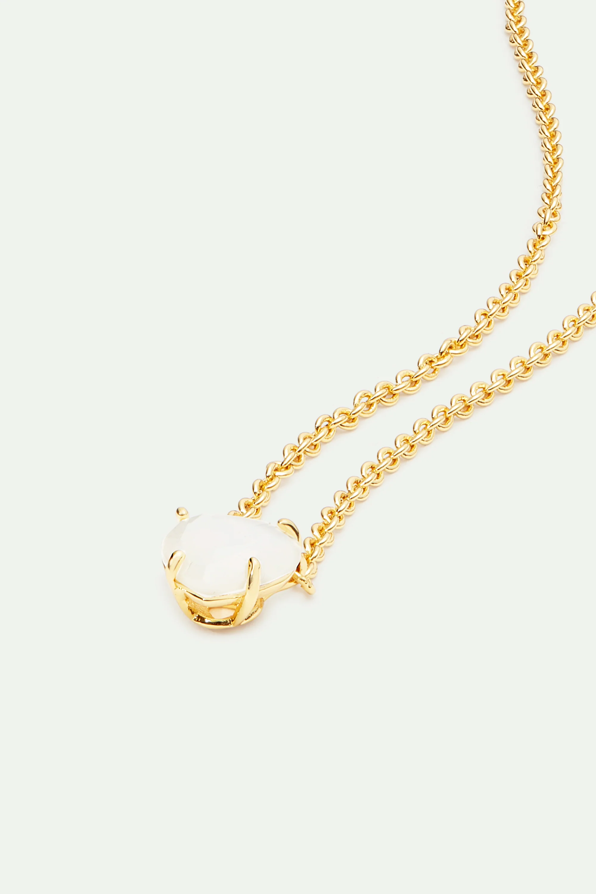 Collier pendentif cœur La Diamantine blanc opalescent - Image 2
