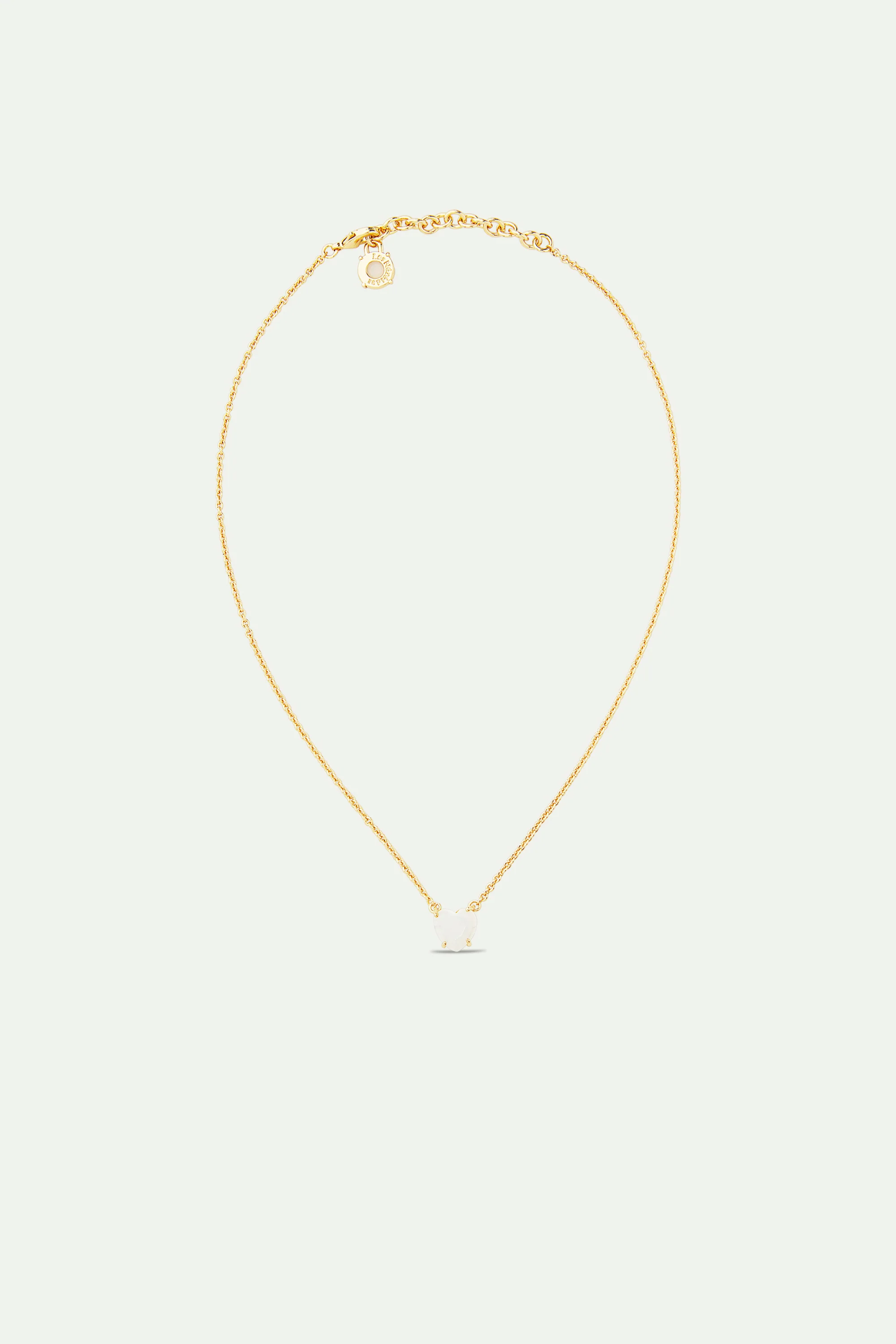 Collier pendentif cœur La Diamantine blanc opalescent - Image 3