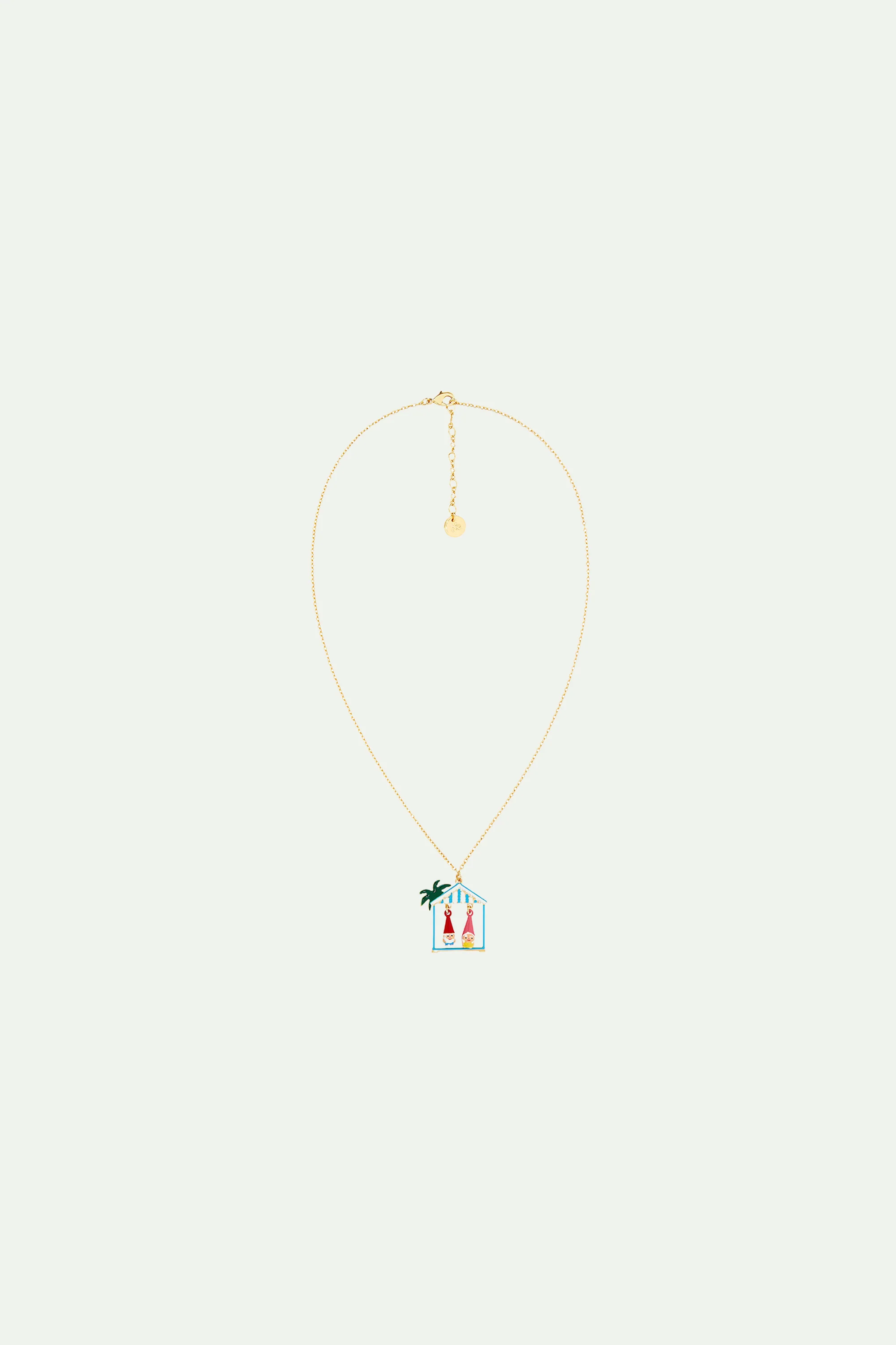 Collier pendentif couple champimignon et cabine de plage - Image 3