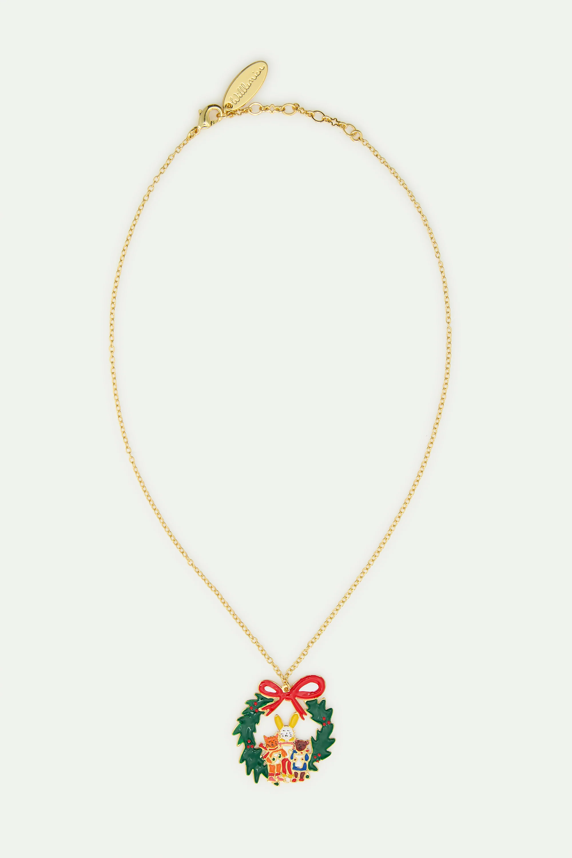 Collier pendentif couronne et chorale de noël - Image 3