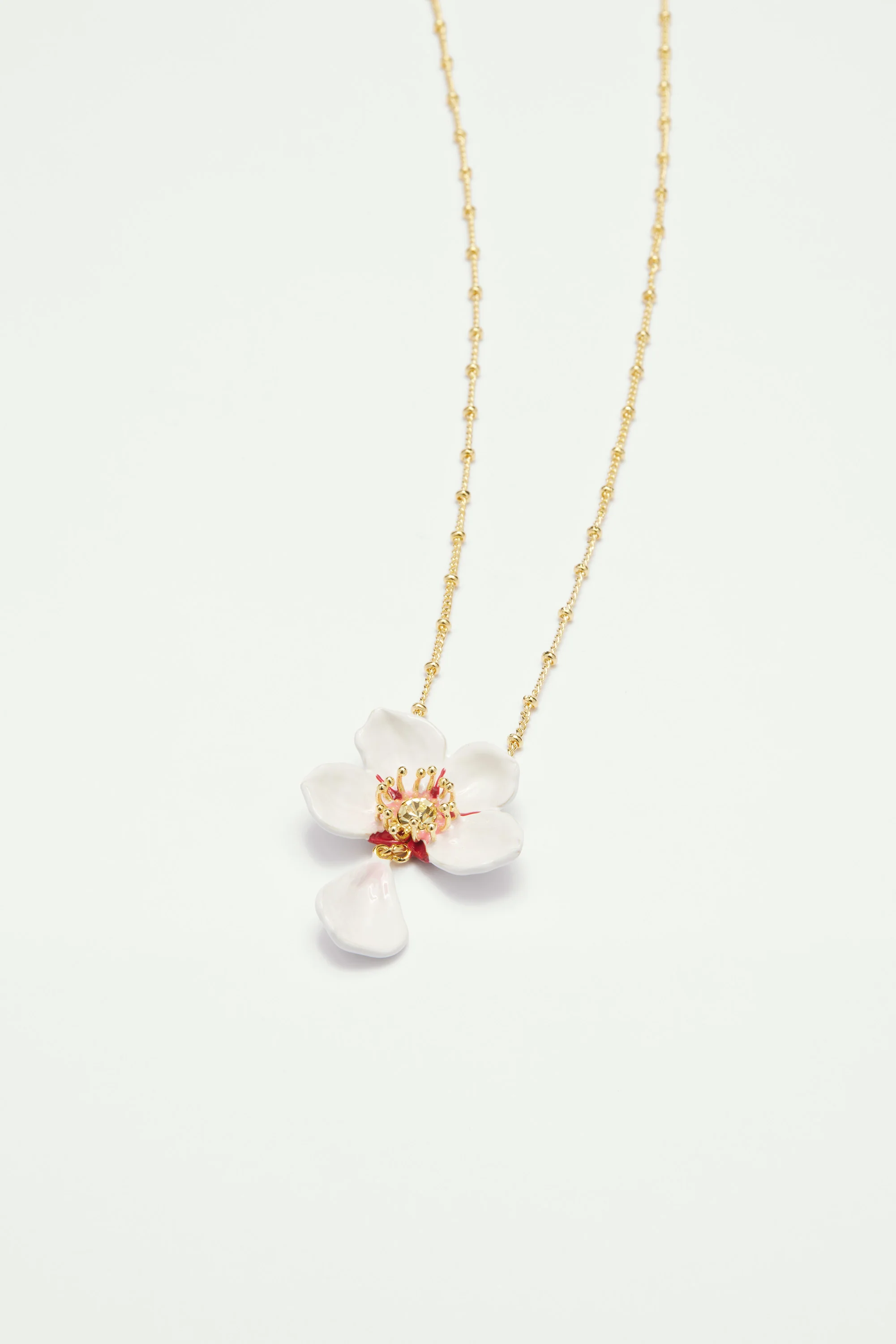Collier pendentif fleur blanche du japon - Image 3
