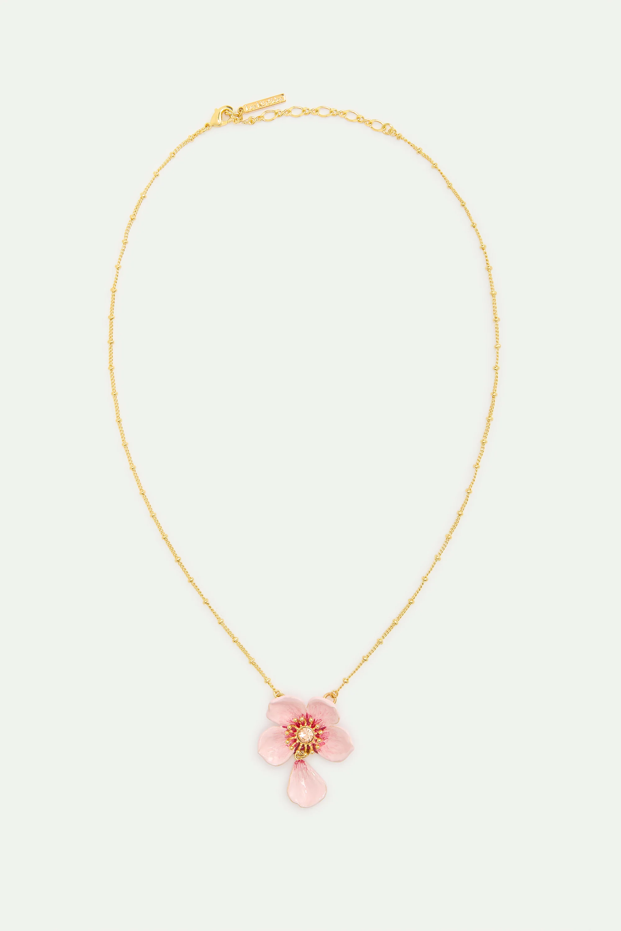 Collier pendentif fleur de cerisier rose - Image 3