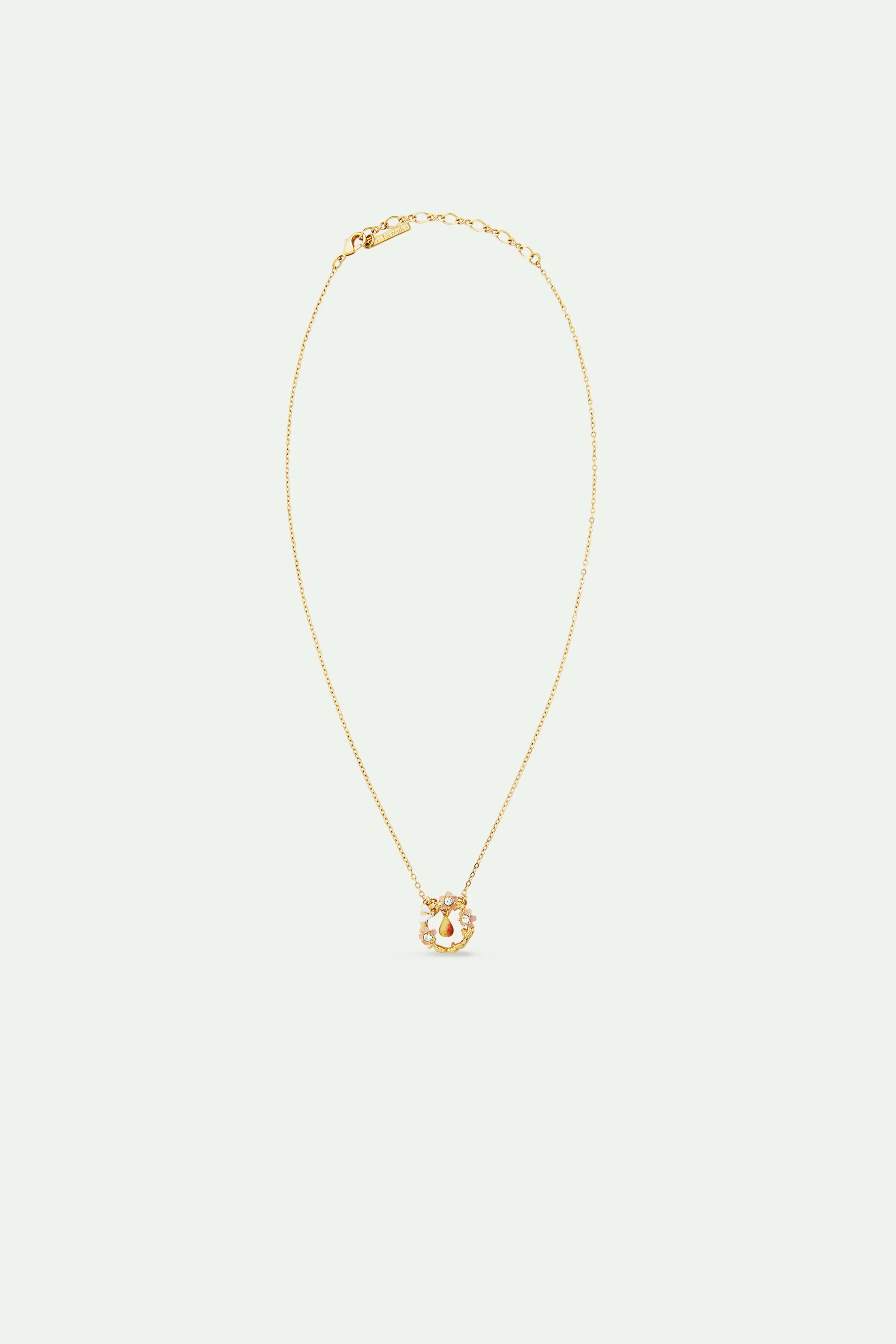 Collier pendentif fleur de pommier, poire et abeille - Image 4