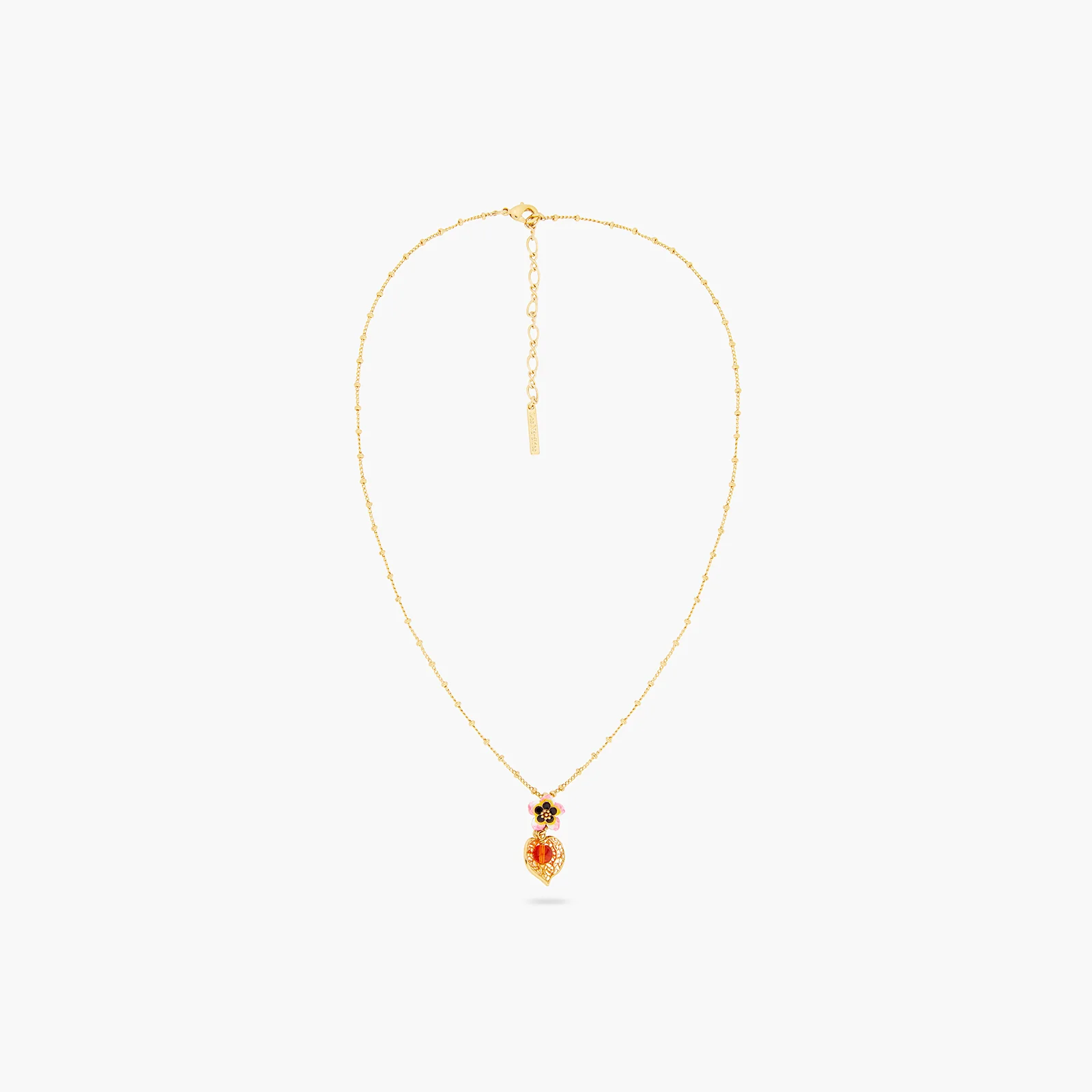 Collier pendentif fleur de tiaré et physalis - Image 2