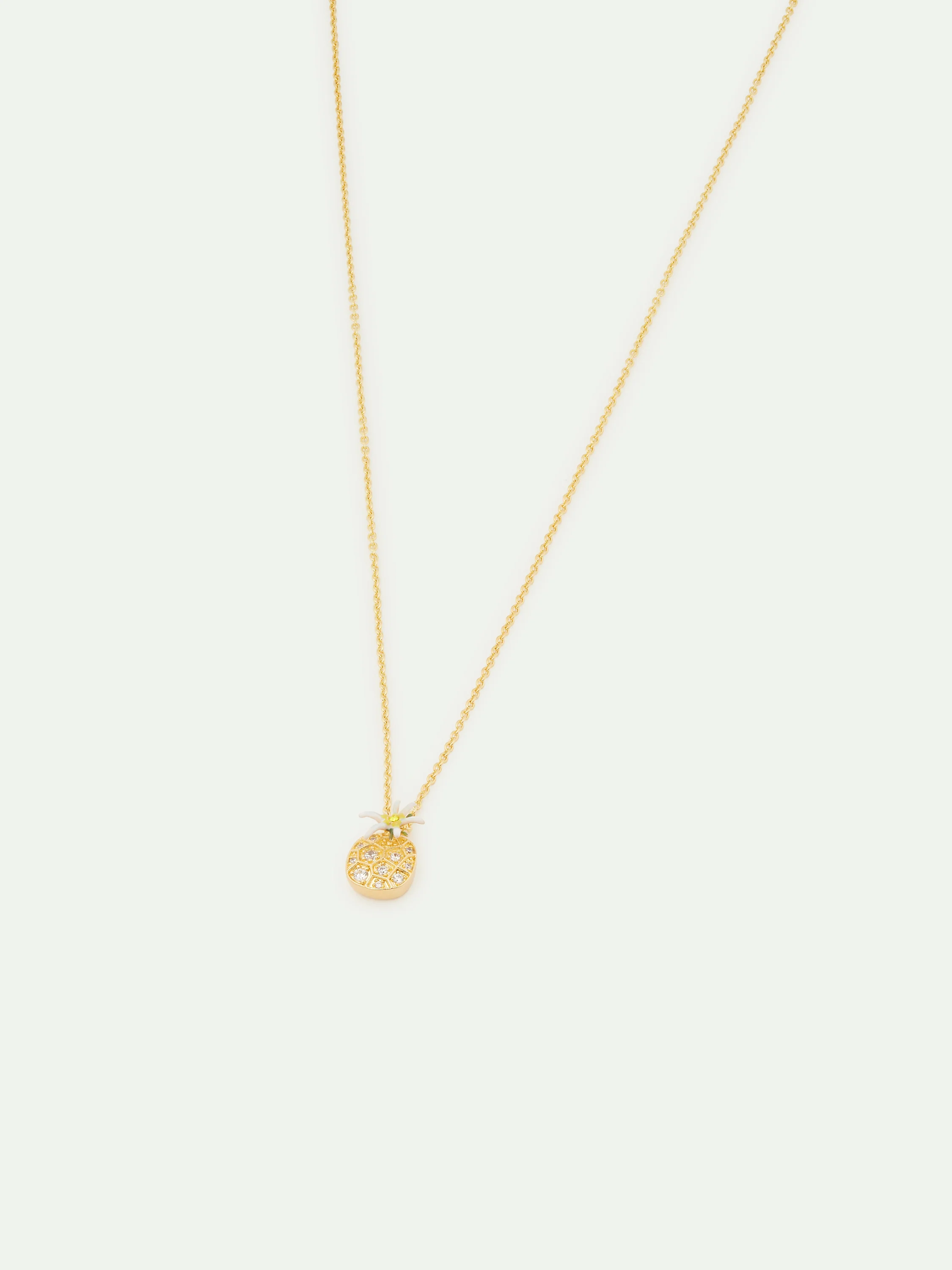 Collier pendentif fleur d'edelweiss et oxydes de zirconium - Image 2