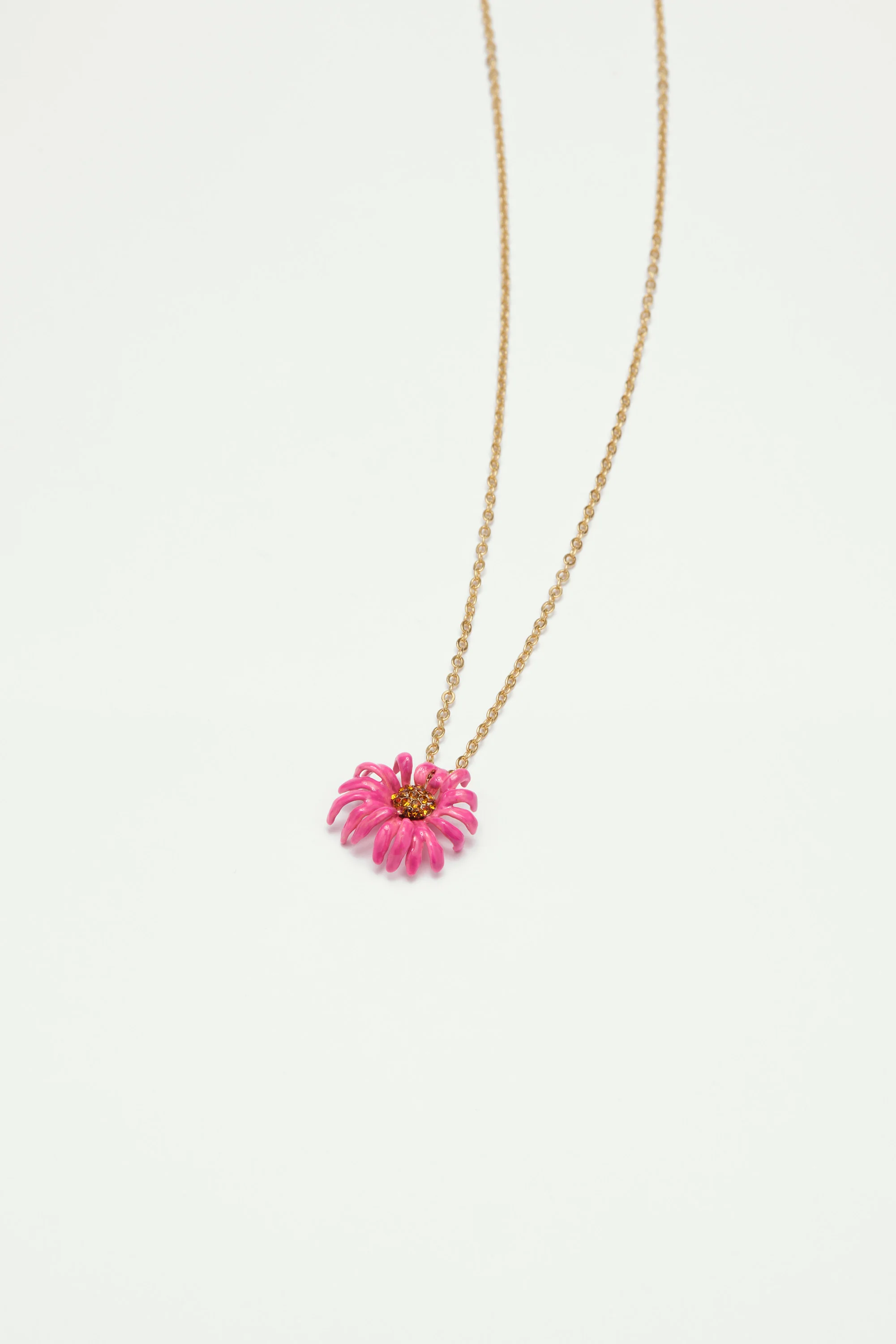 Collier pendentif fleur echinacée pourpre - Image 3