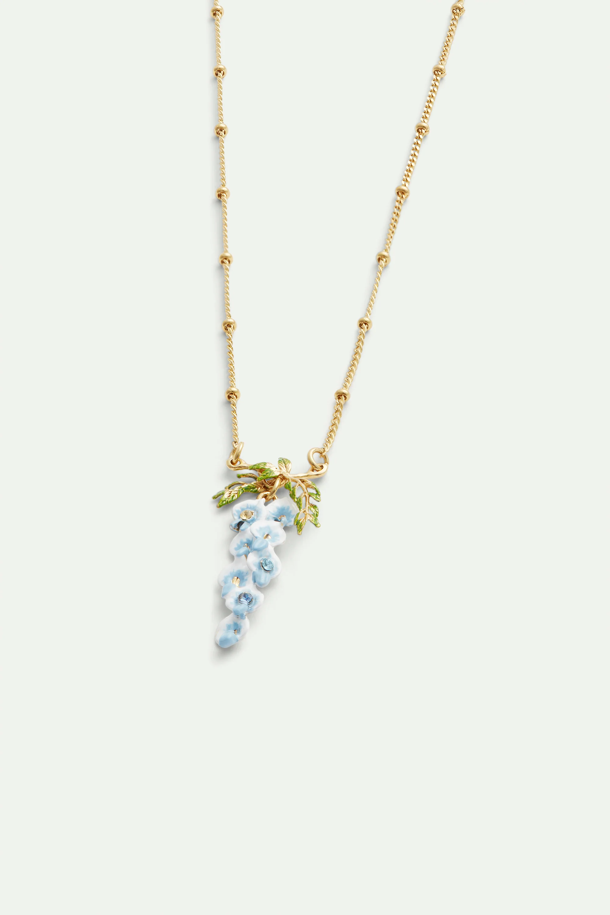 Collier pendentif fleurs de glycine - Image 2