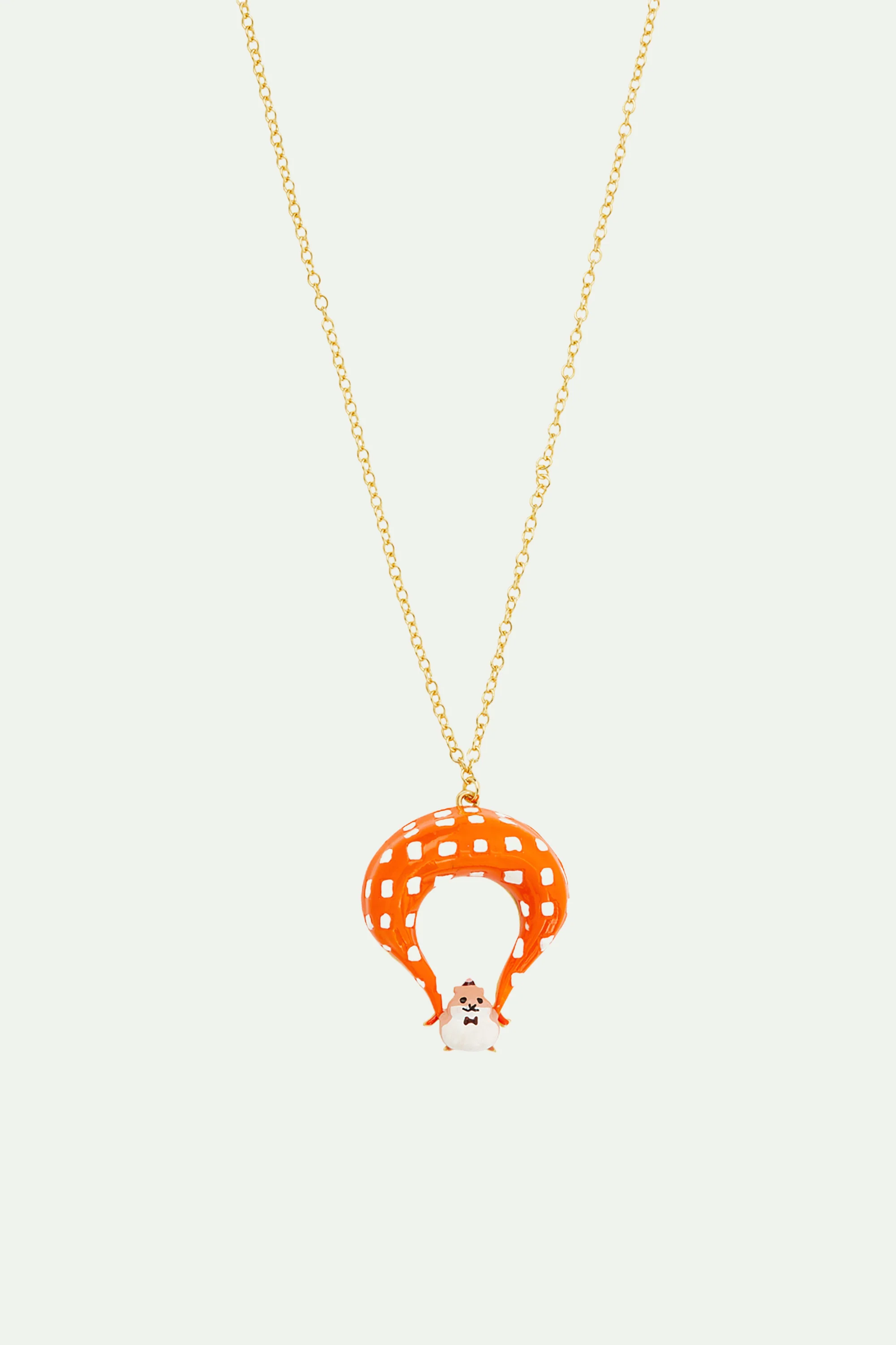Collier pendentif hamster parachutiste
