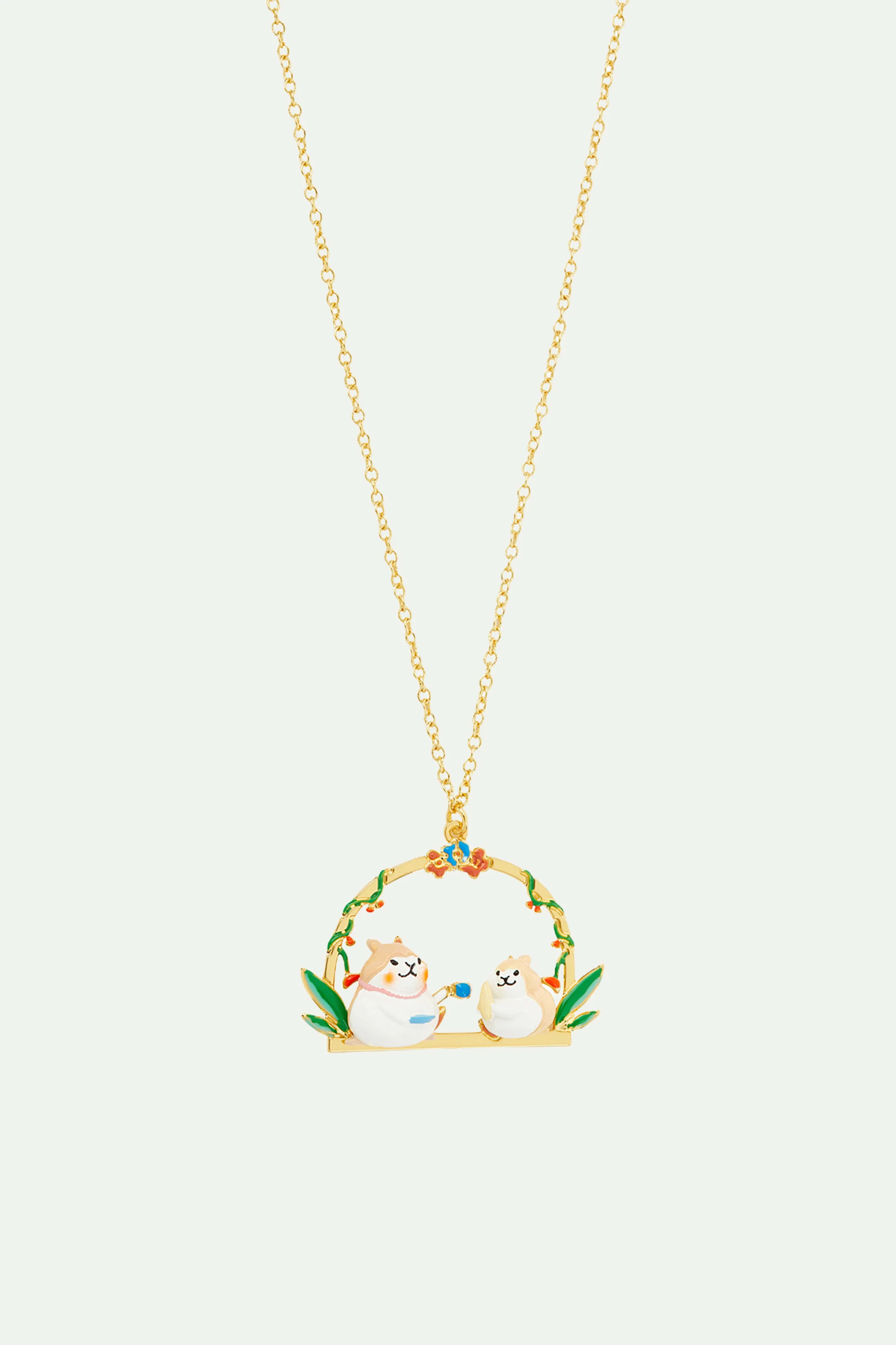 Collier pendentif hamsters gourmands