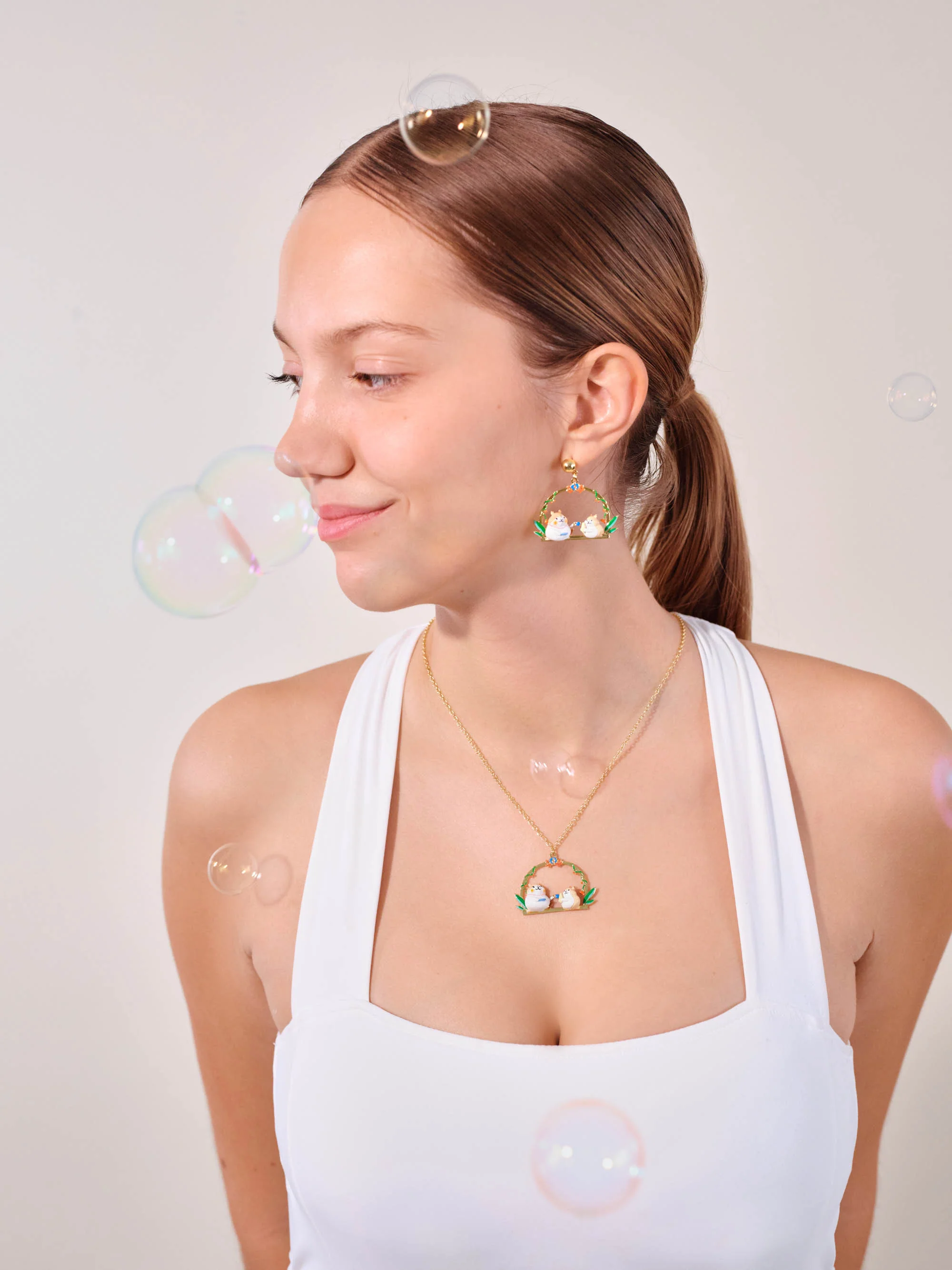 Collier pendentif hamsters gourmands - Image 2