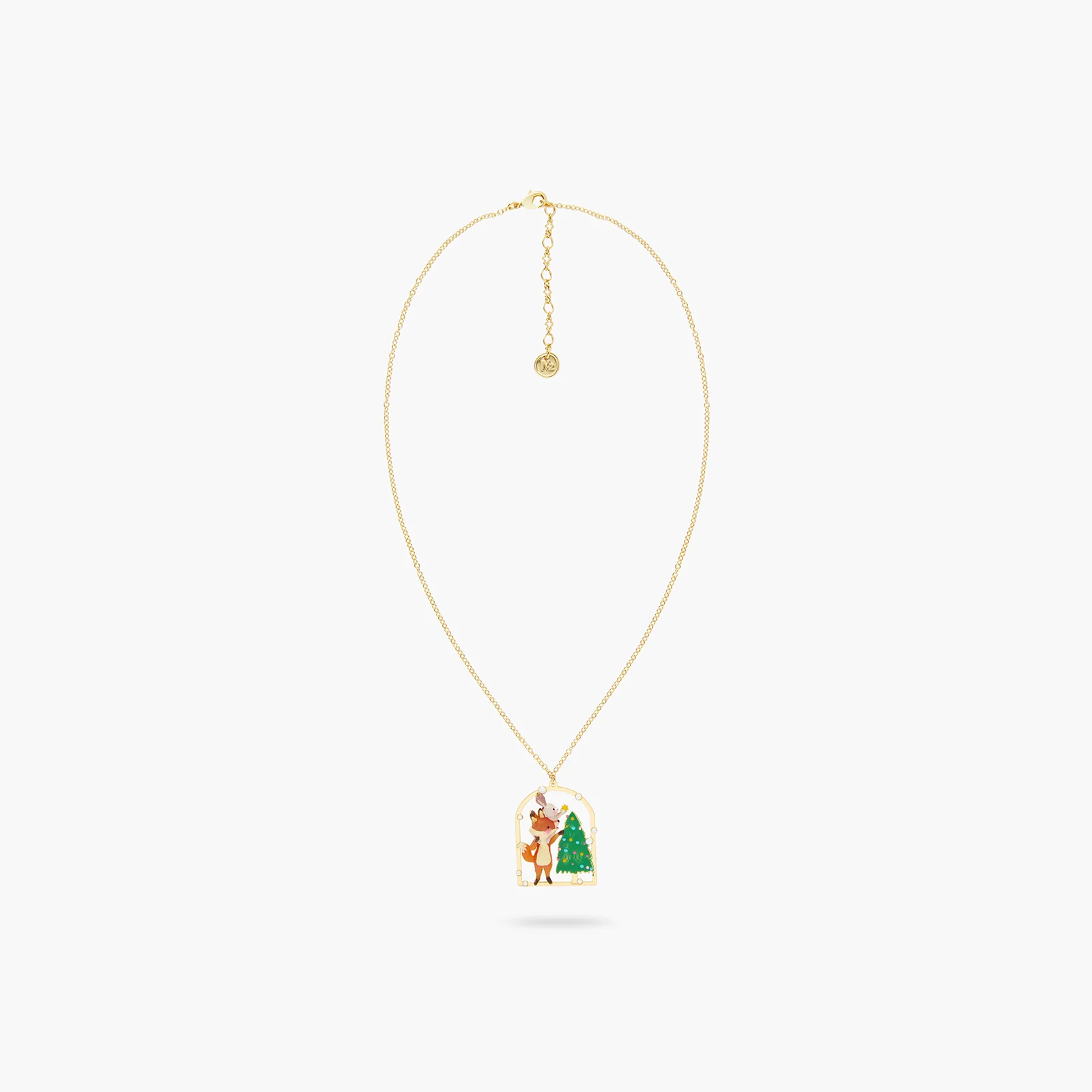 Collier Pendentif Lapin, Renard et Sapin de Noël - Image 2