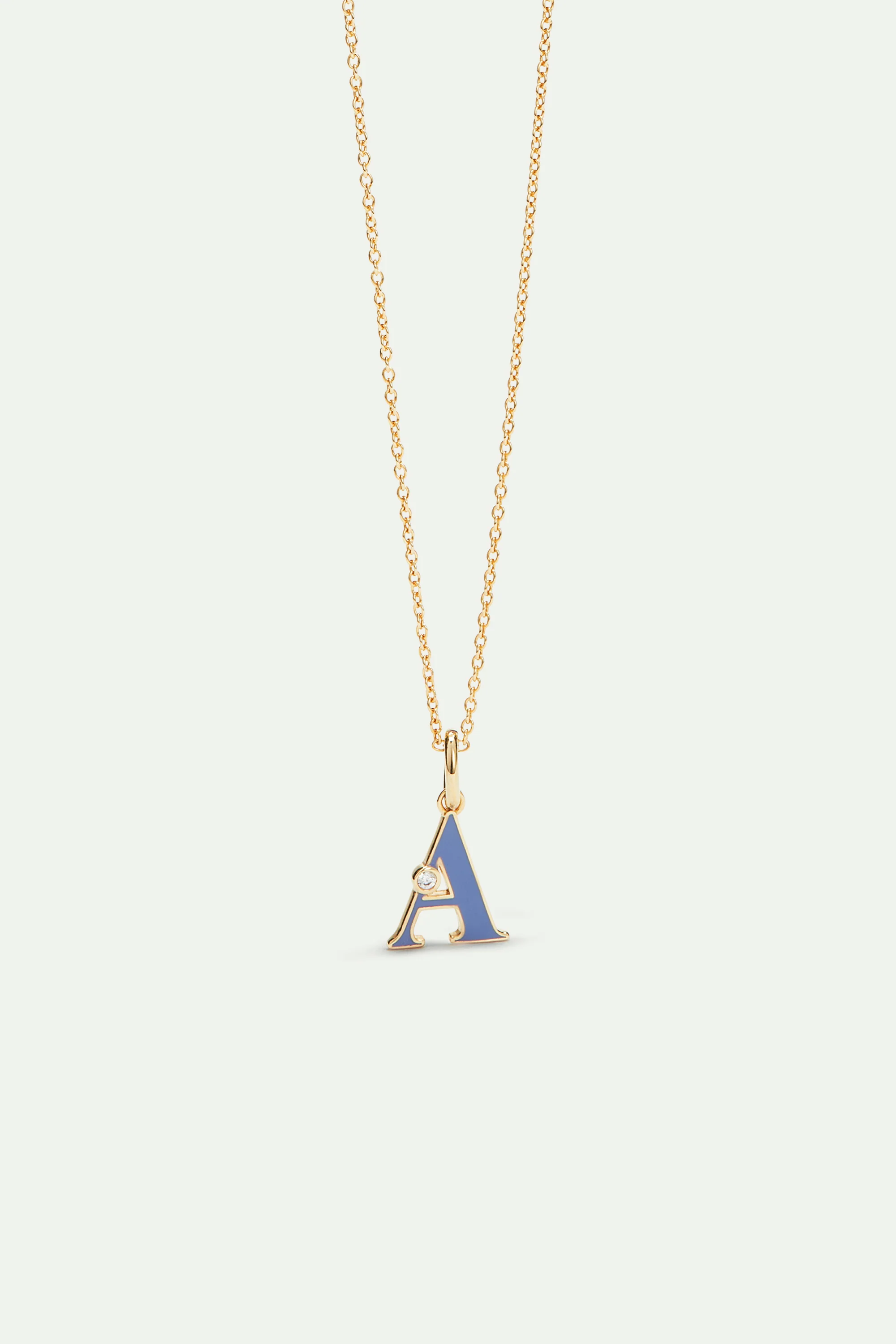 Collier pendentif lettre A