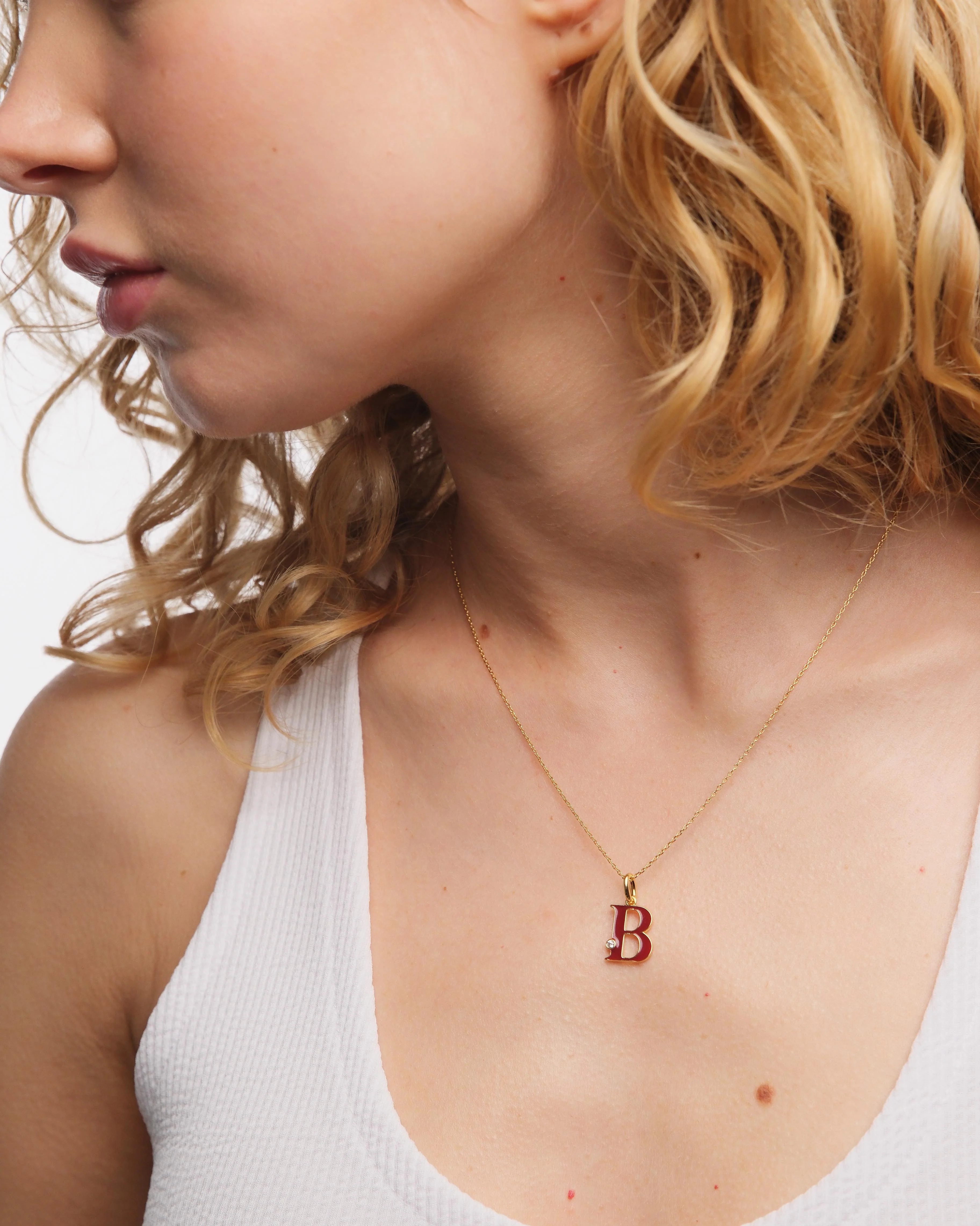 Collier pendentif lettre B - Image 2
