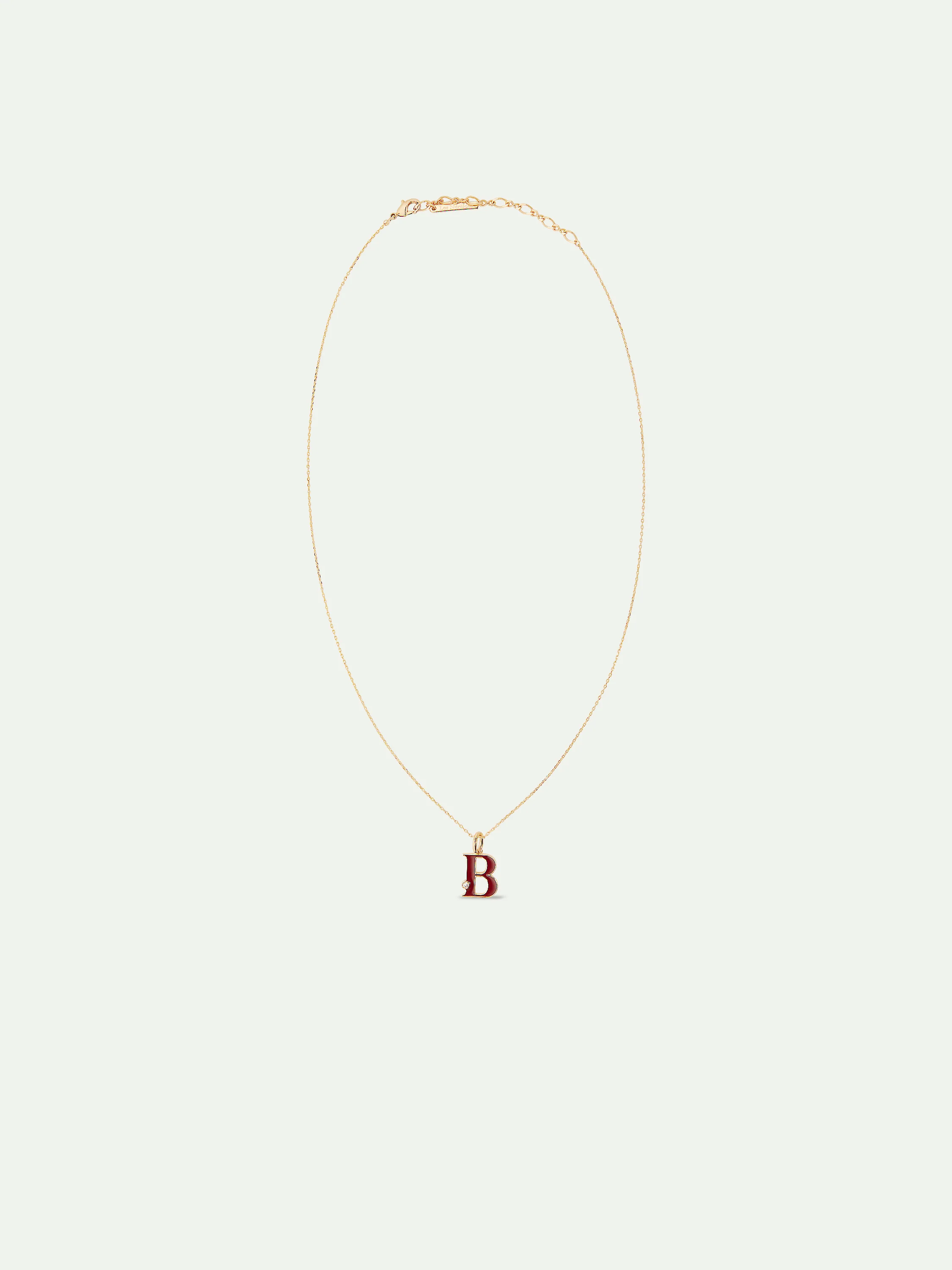 Collier pendentif lettre B - Image 4